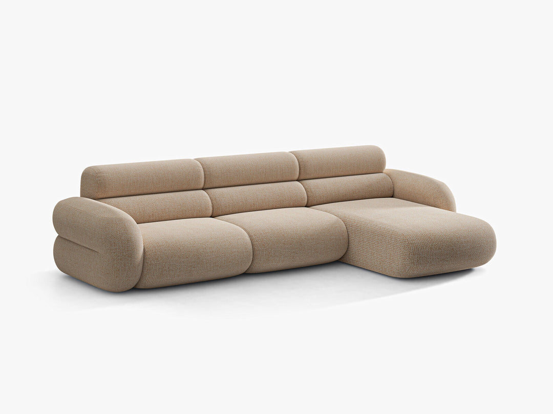Micadoni Neo Ecksofa 4-Sitzer Rechts Chenille SILENCIO Sand