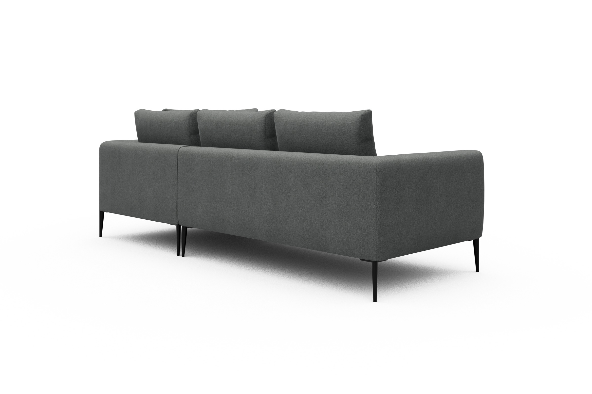 Ecksofa Paul Relax-Ecke rechts mit 2-Sitzer Satya-Steel