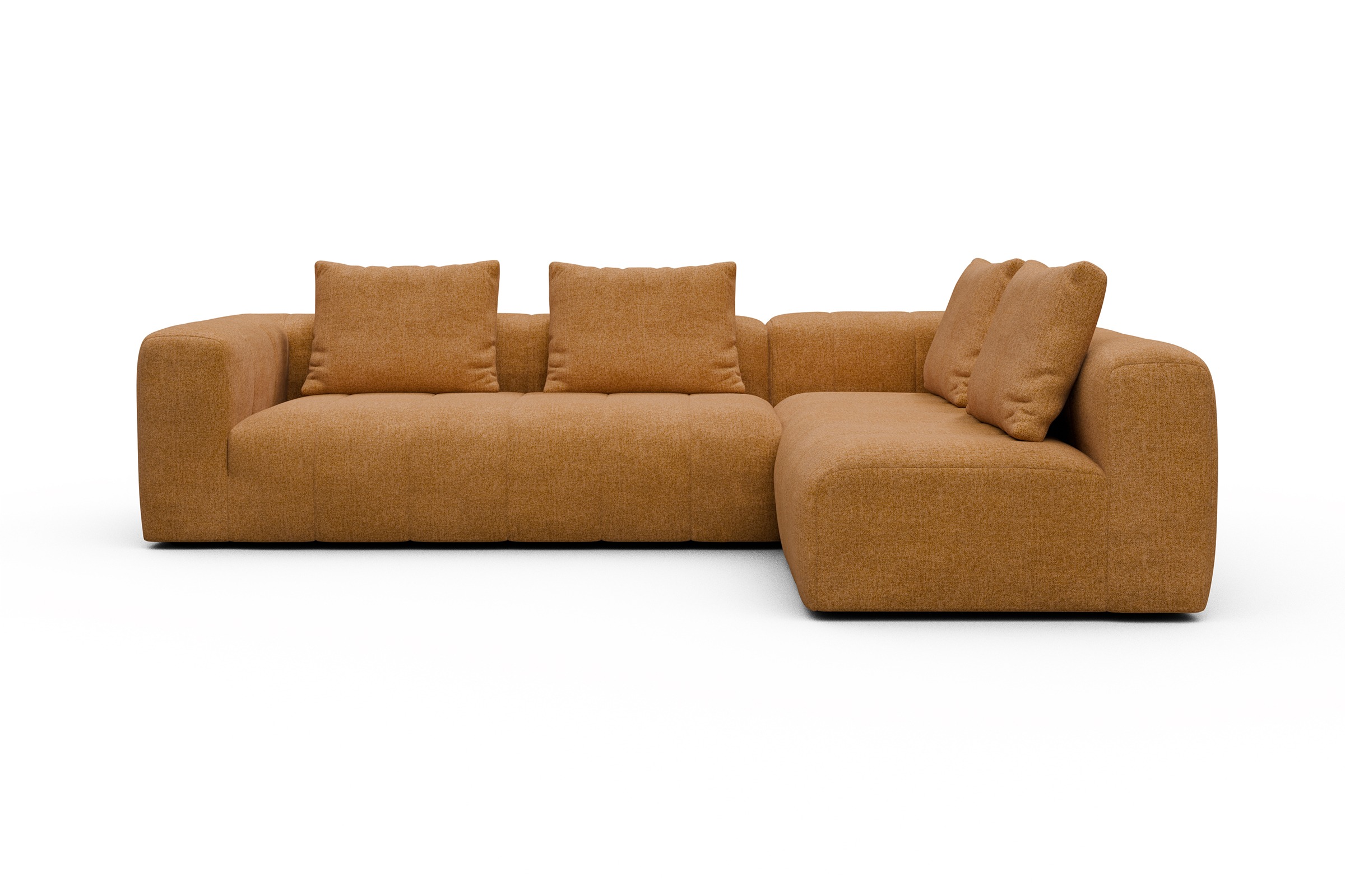 Ecksofa Hugo 2x 2,5-Sitzer Armlehne links Casone-Warm-Yellow