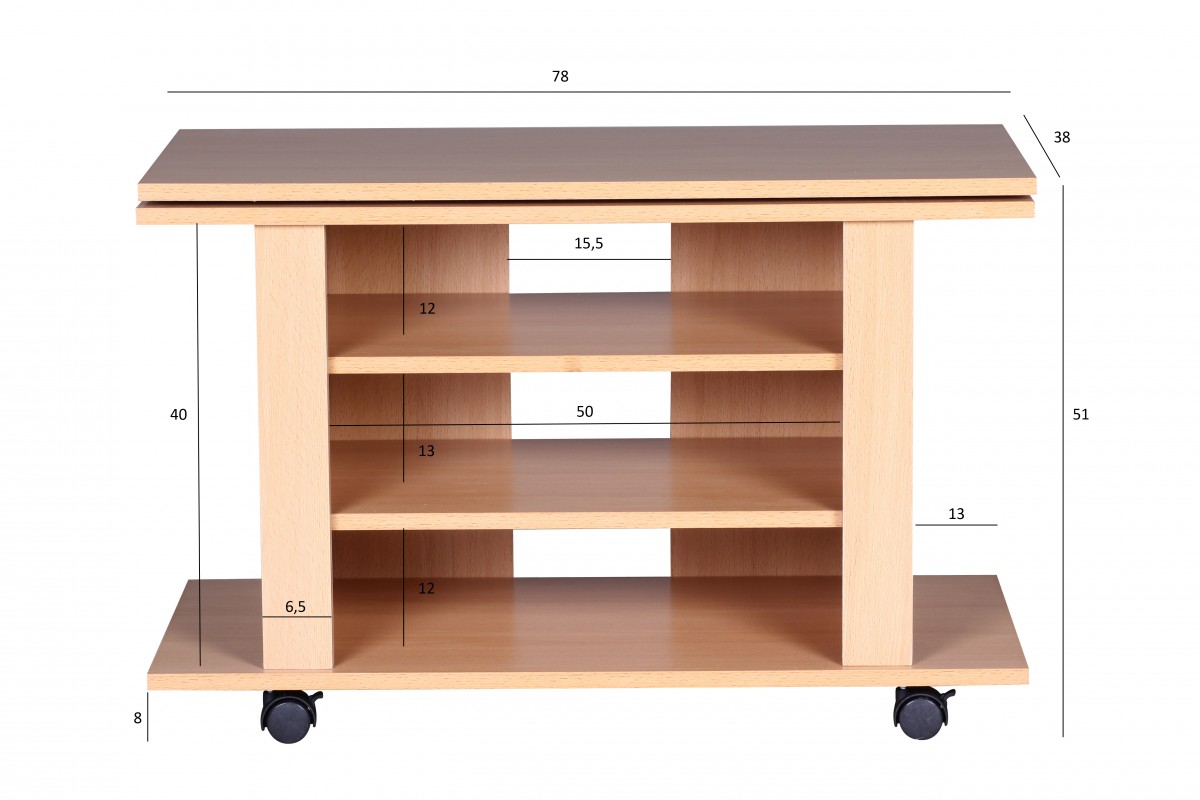 TV-Board Oyer Buche 75 × 38 × 51 cm