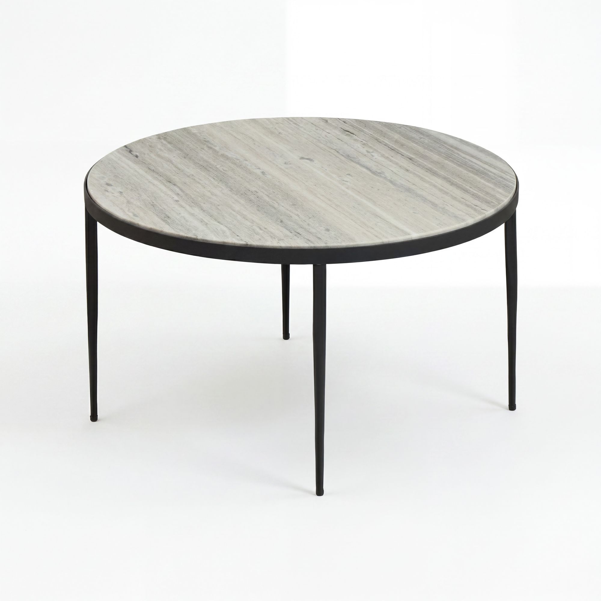 Couchtisch Stamsund Marmor Weiß Ø 70 × H 42 cm