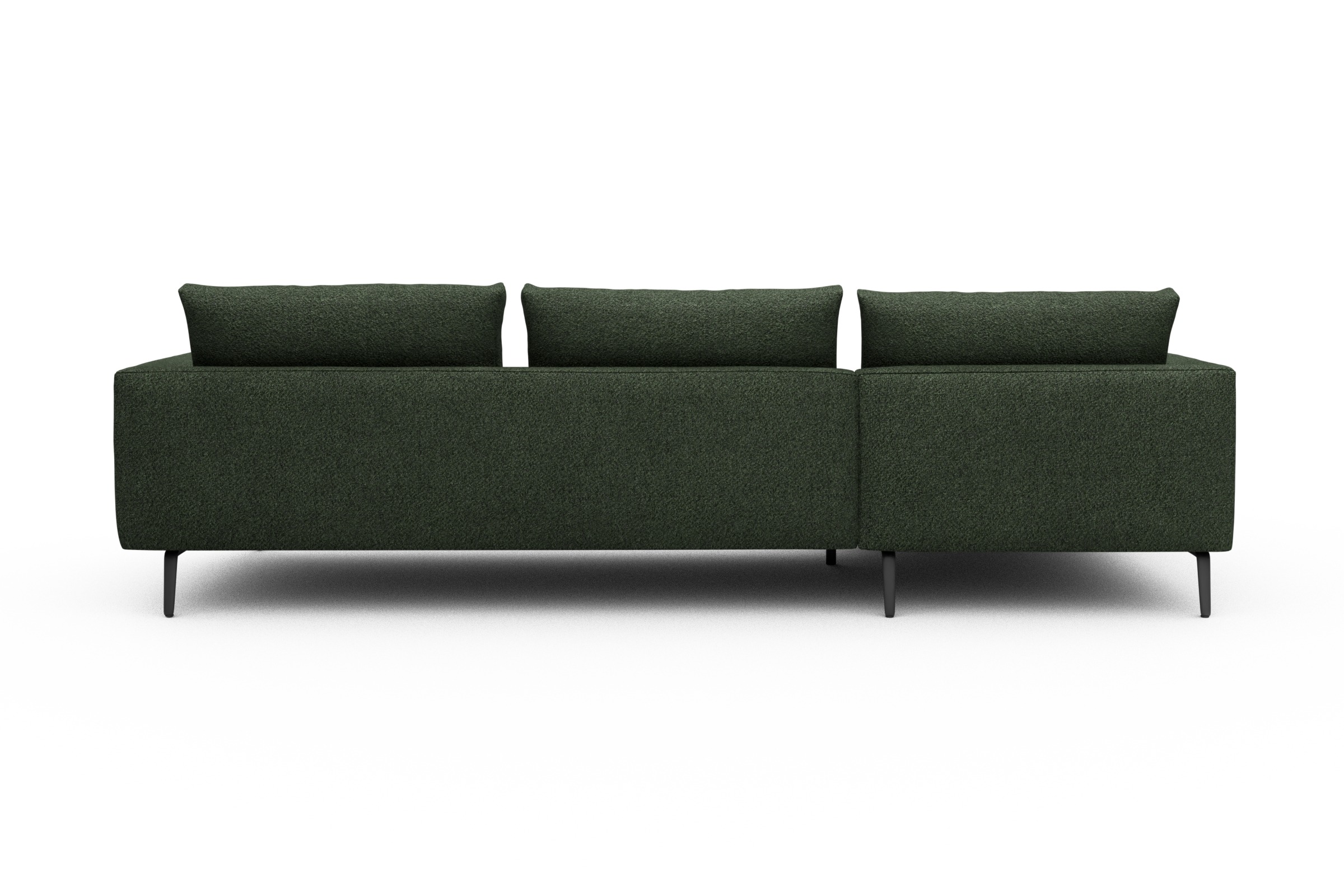 Ecksofa Karl Chaiselongue links mit 2,5-Sitzer Vanora-Deep-Green