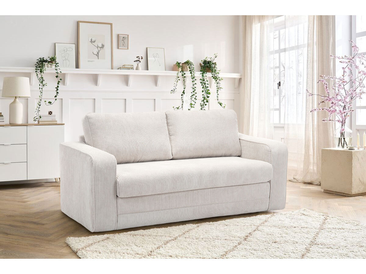 Bobochic Come Schlafsofa 2-Sitzer Cordsamt Beige