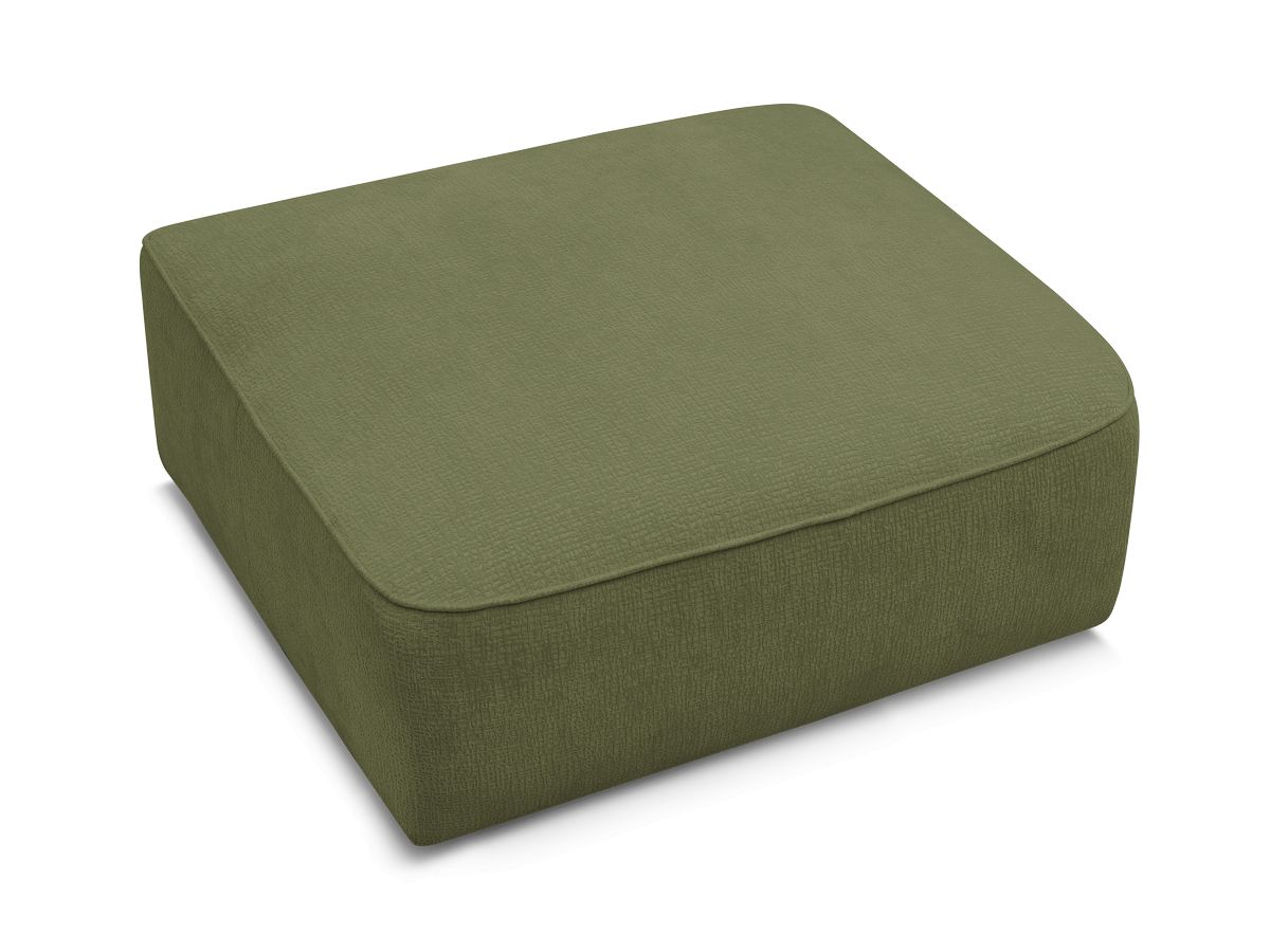Bobochic Leopold Pouf Strukturstoff Dunkelgrün