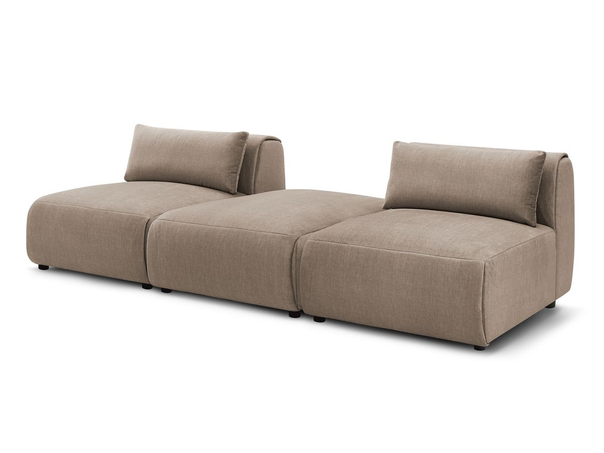 Bobochic Jeanne Sofa 3-Sitzer Samt Taupe