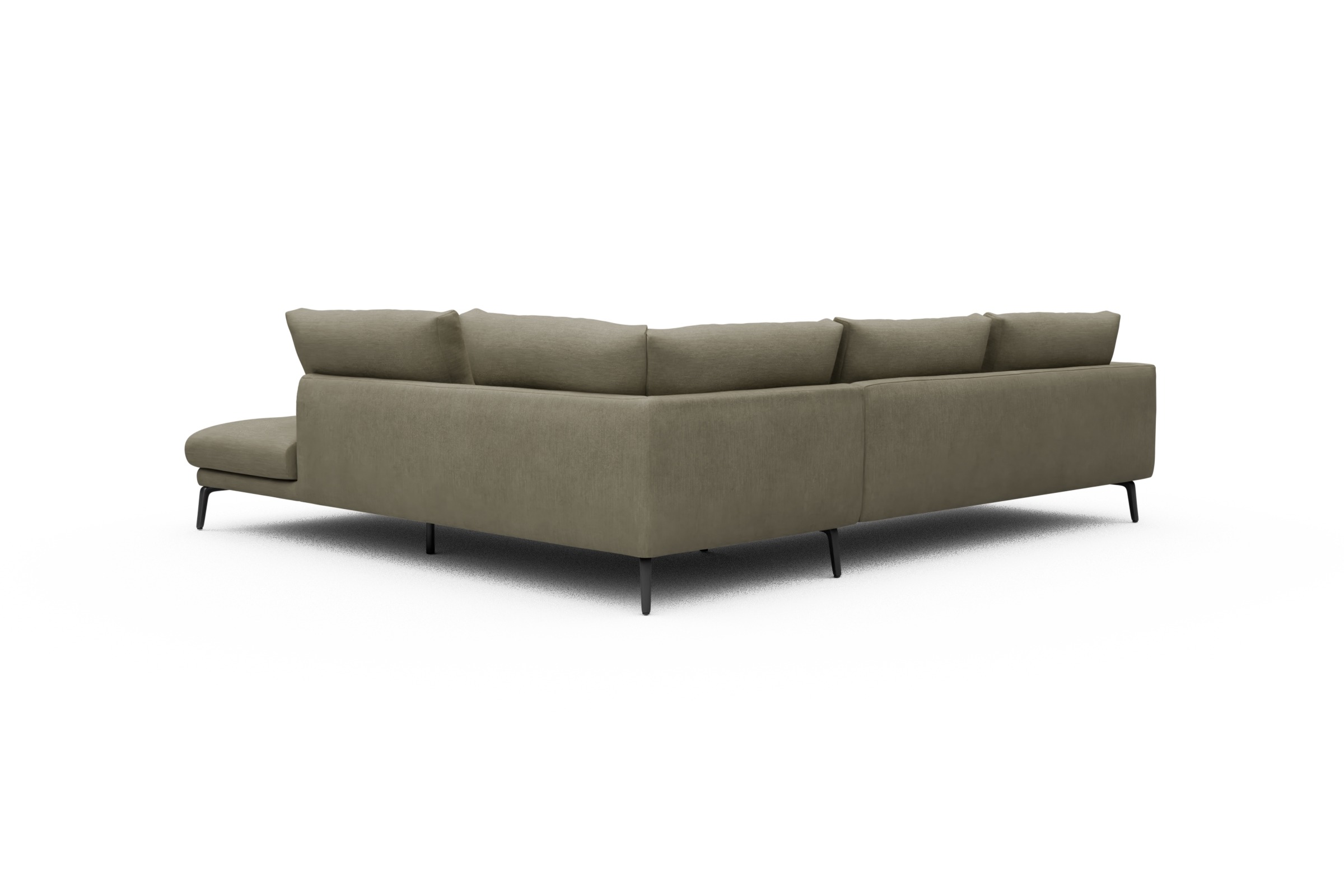 Ecksofa Karl Relax-Ecke rechts mit 2,5-Sitzer Vivus-Dusty-Sand