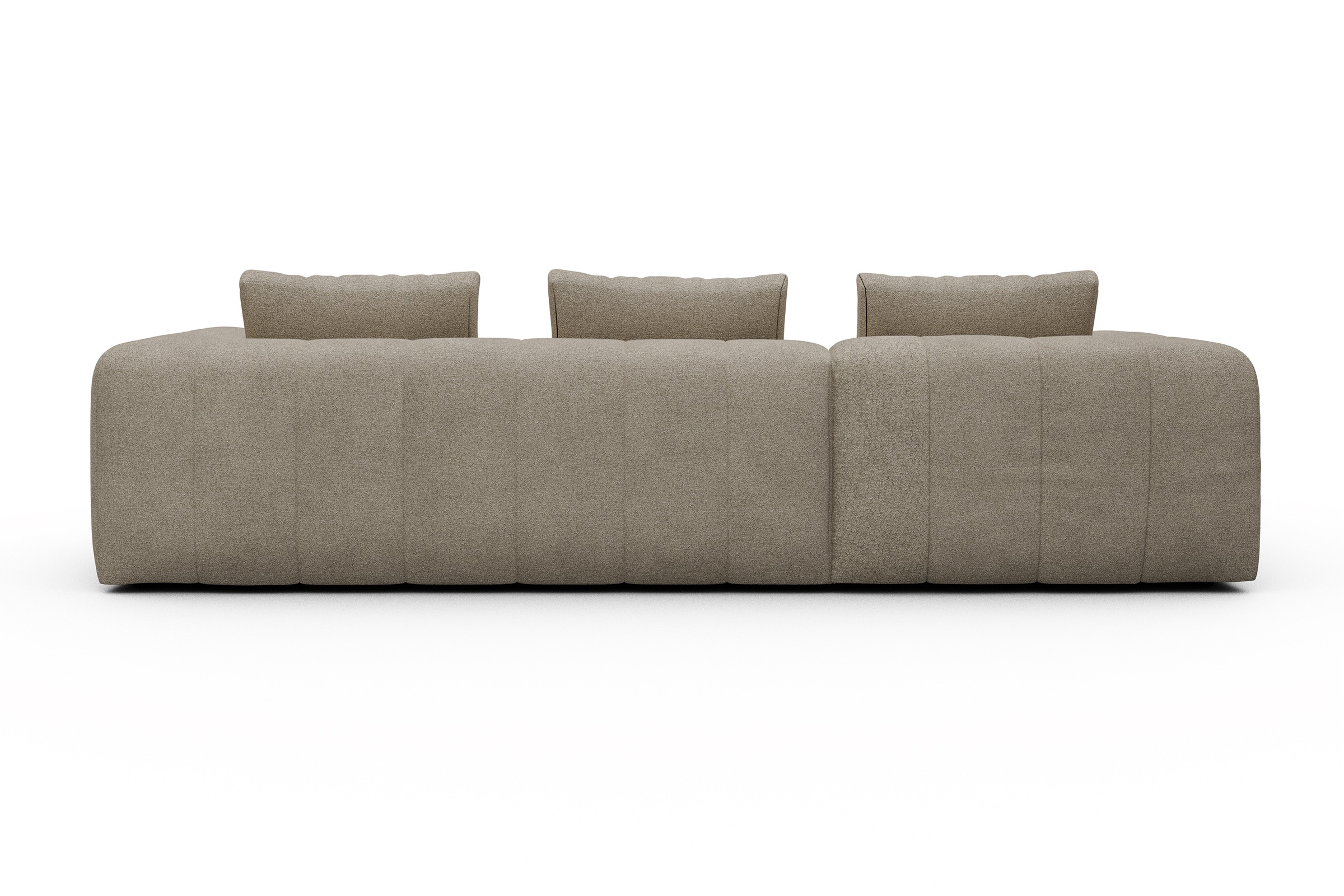 Ecksofa Hugo 2,5-Sitzer Armlehne rechts mit Chaiselongue Boucle-Belge