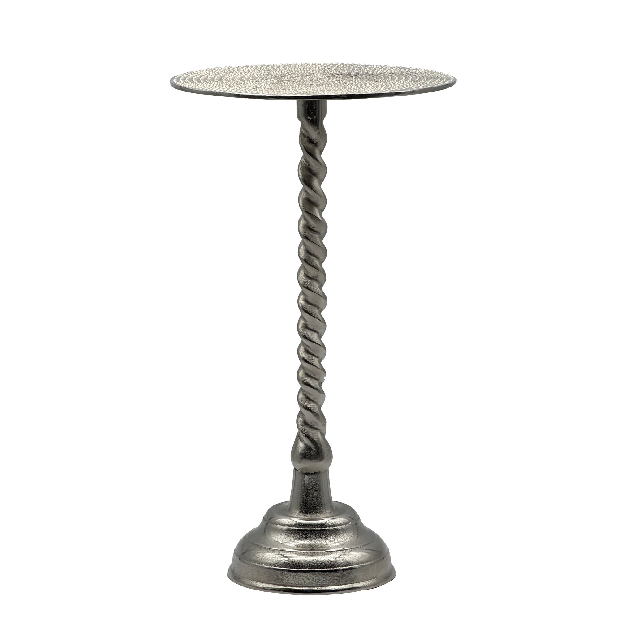 Beistelltisch Selbu Aluminium Silber Ø 28 × H 51 cm