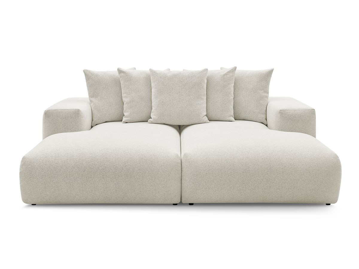 Bobochic Voltaire Sofa 4-Sitzer 248 × 170 cm Melange-Stoff Weiß