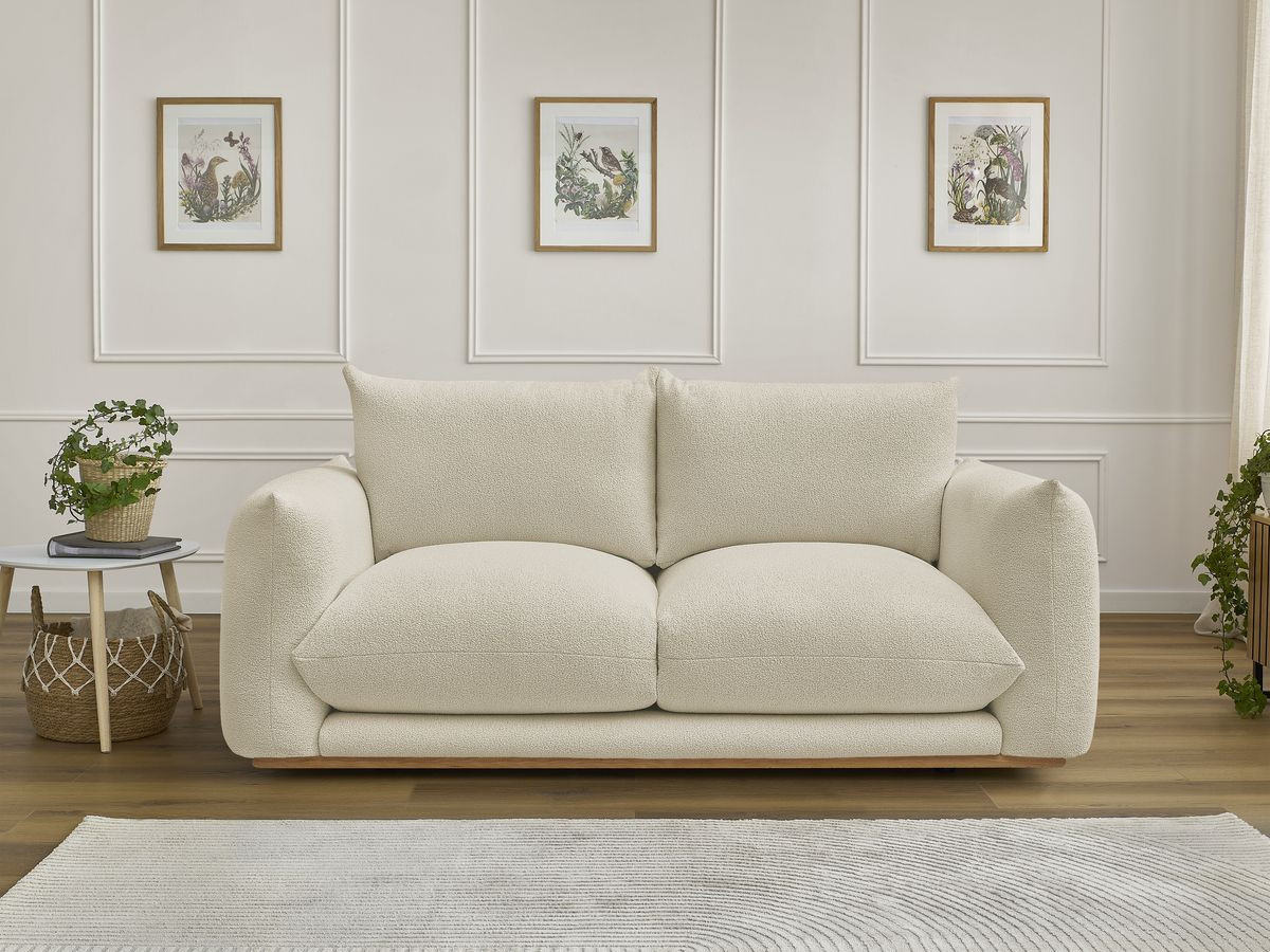 Bobochic Ernest Sofa 2-Sitzer Bouclé-Stoff Beige