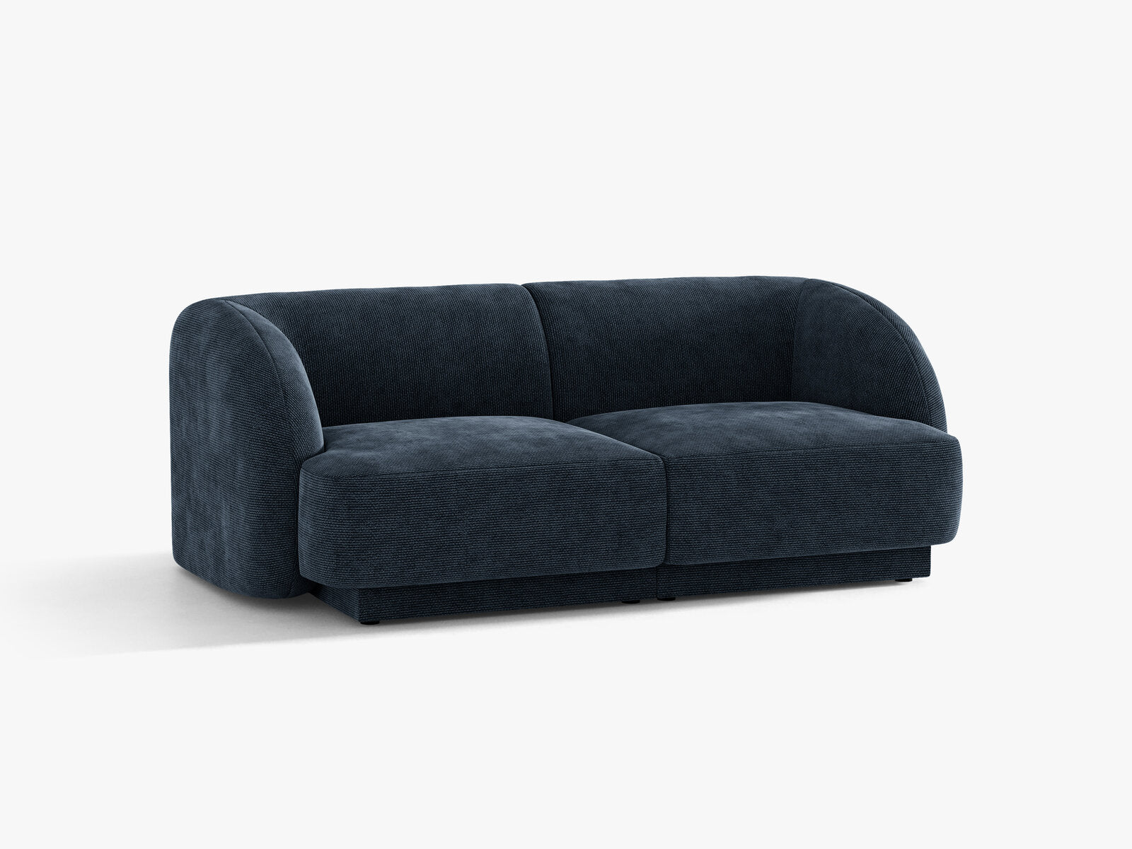 Micadoni Sofa Miley 2-Sitzer Chenille Haga Königsblau