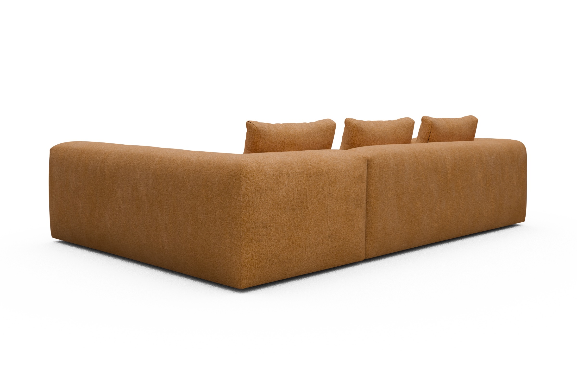 Ecksofa Fred 2x 2,5-Sitzer rechts offen Casone-Warm-Yellow
