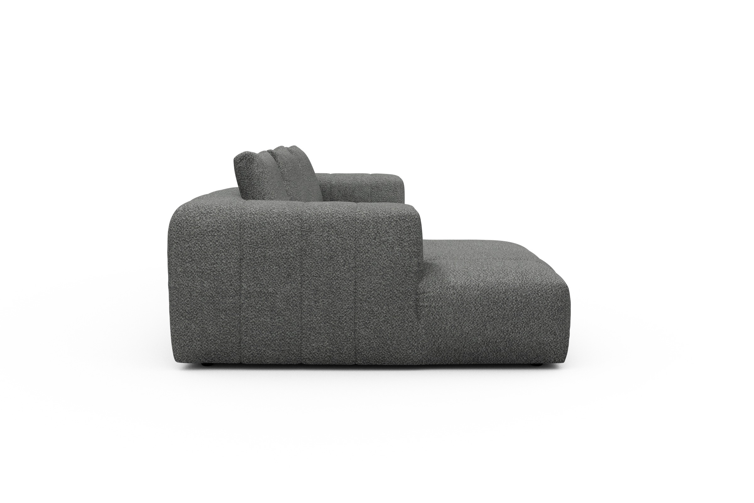 Ecksofa Hugo 2,5-Sitzer Armlehne rechts mit Chaiselongue Vanora-Warm-Grey