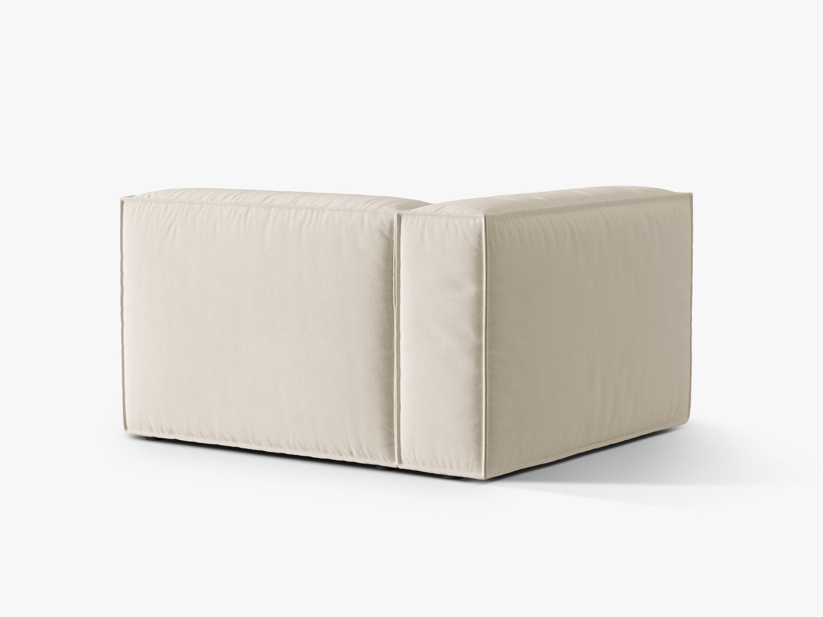 Micadoni Eckmodul Groß Nuria 1-Sitzer Links Samt Beige