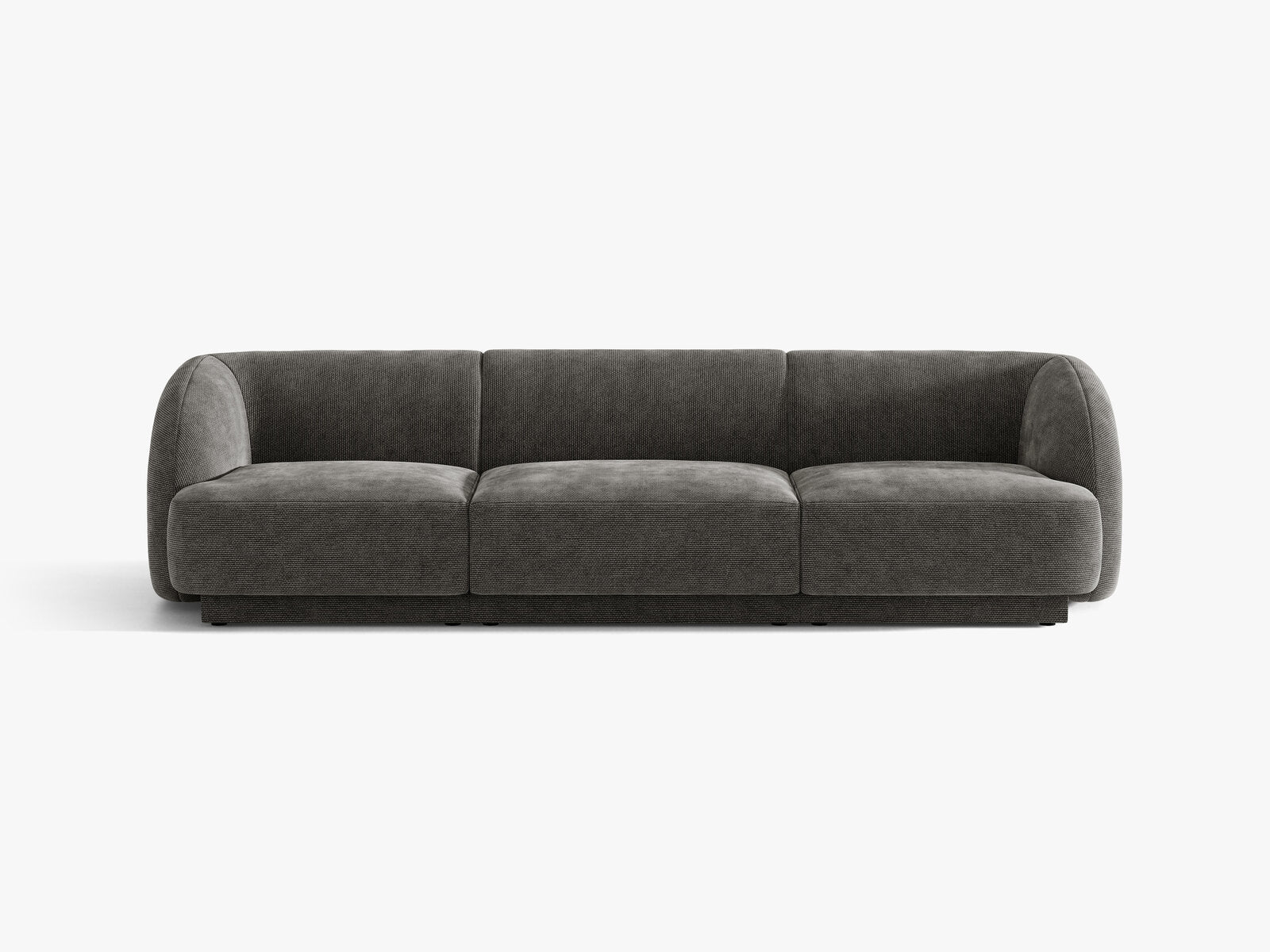 Micadoni Sofa Miley 3-Sitzer Chenille Haga Grau