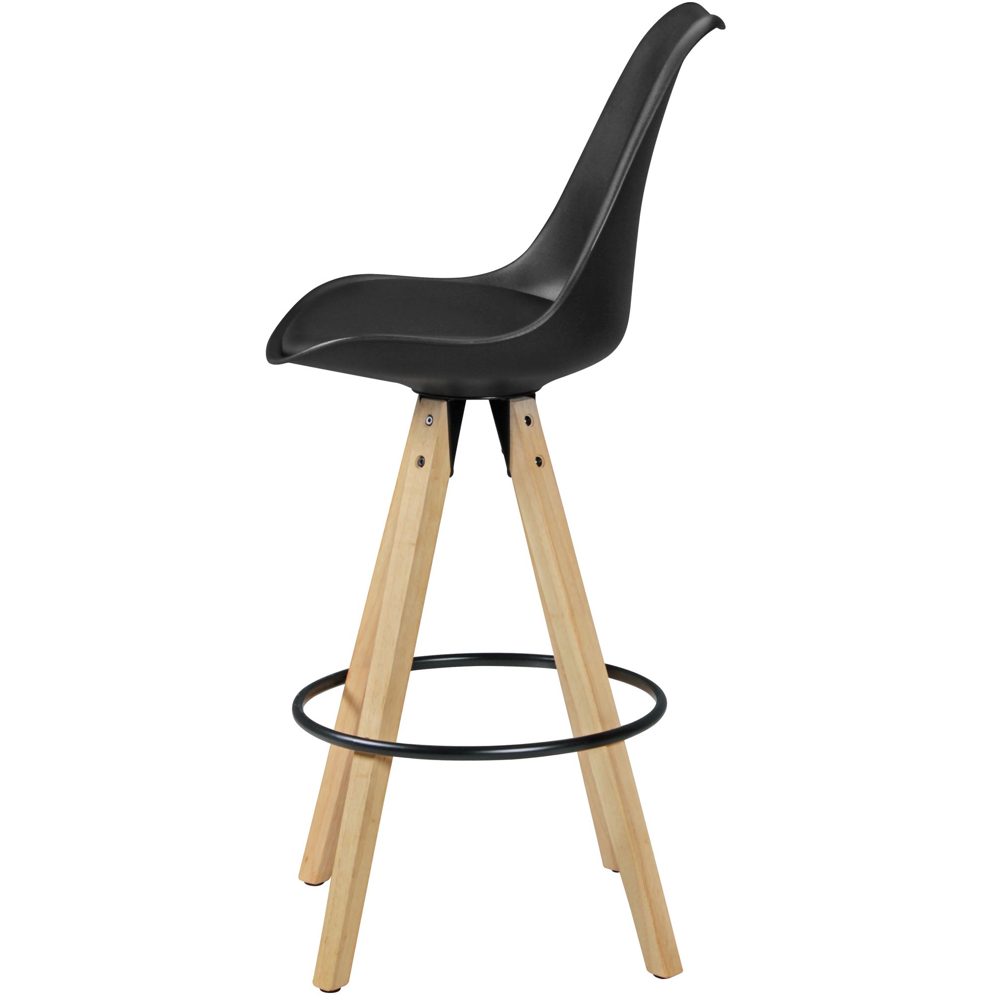 Barhocker Arna Kunstleder Schwarz