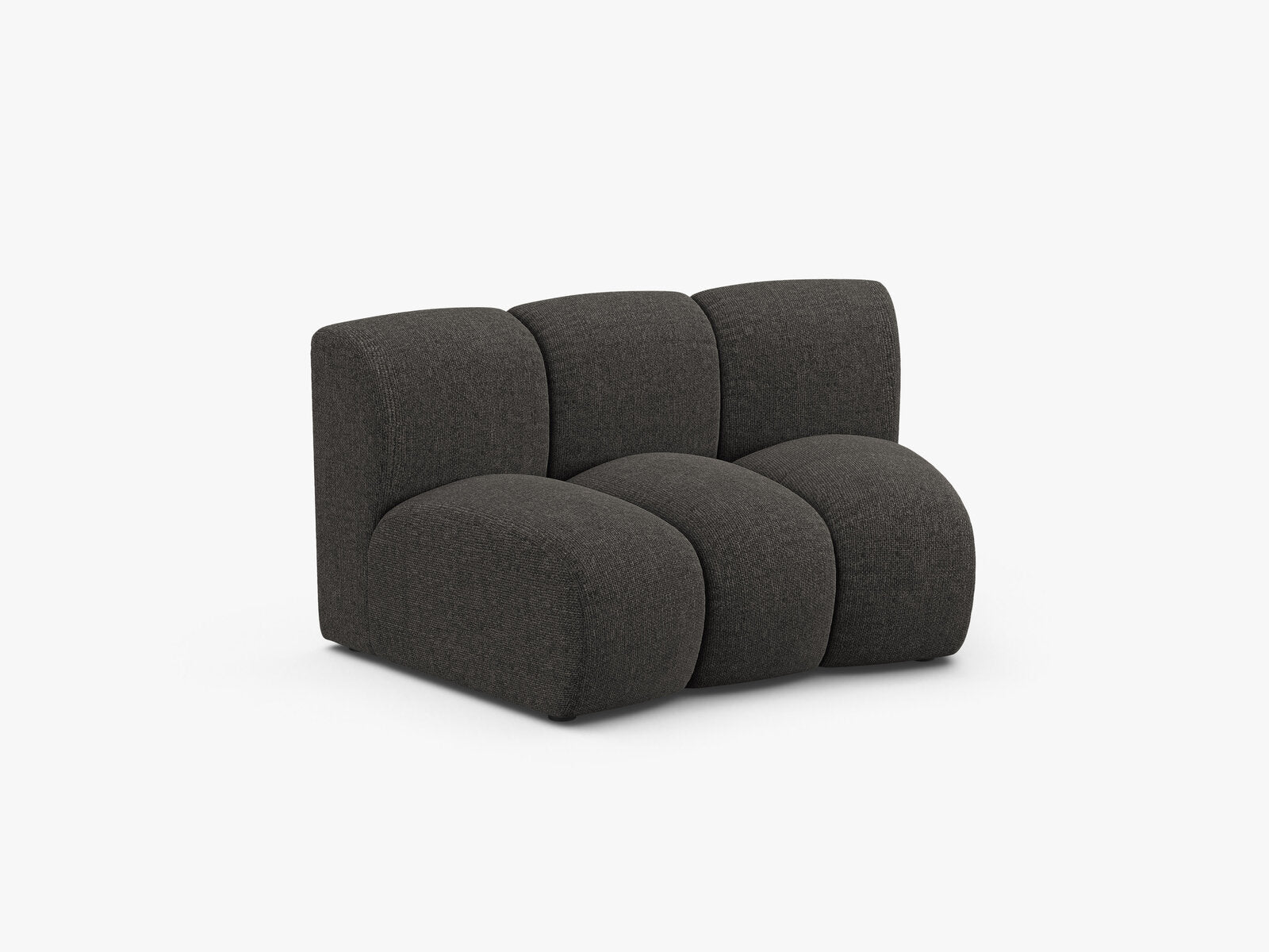 Micadoni Modul Armlos Lupine 1-Sitzer Large Chenille Eden Dunkelgrau