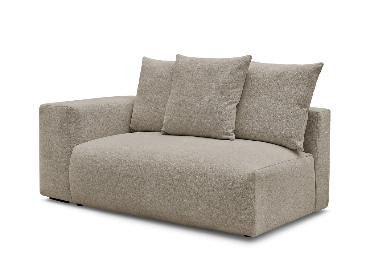 Bobochic Voltaire Sofamodul 2-Sitzer 178 × 100 cm Melange-Stoff Taupe Ecke links