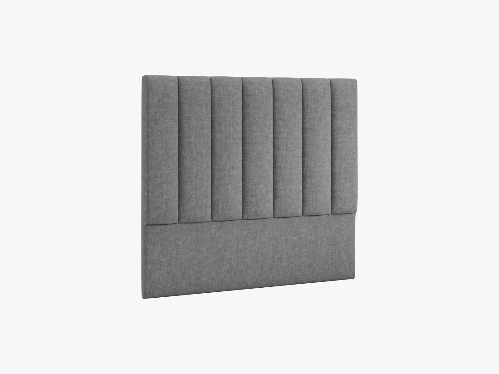 Micadoni Marl Samtiger Kopfteil 140 cm (H 120 cm) Strukturierter Stoff Liberty Grau 140x120