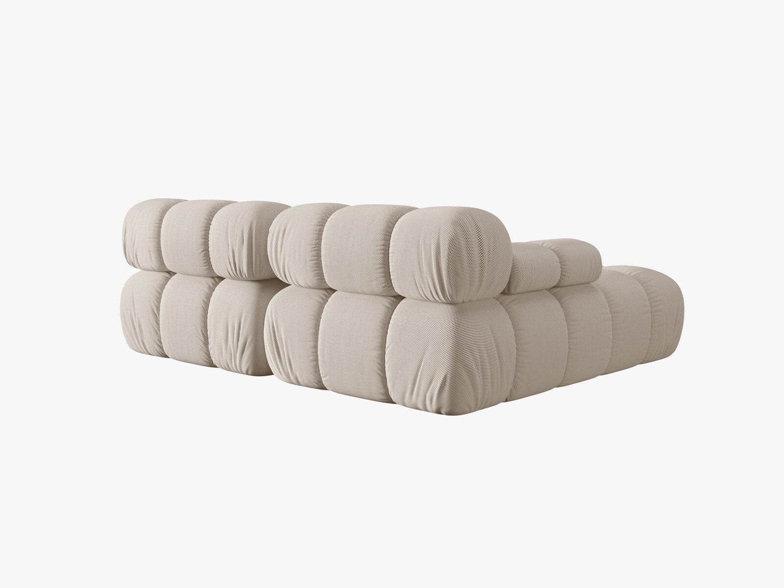 Micadoni Modulares Ecksofa Bellis 3-Sitzer Links 3D-Stoff Sonic Helles Beige