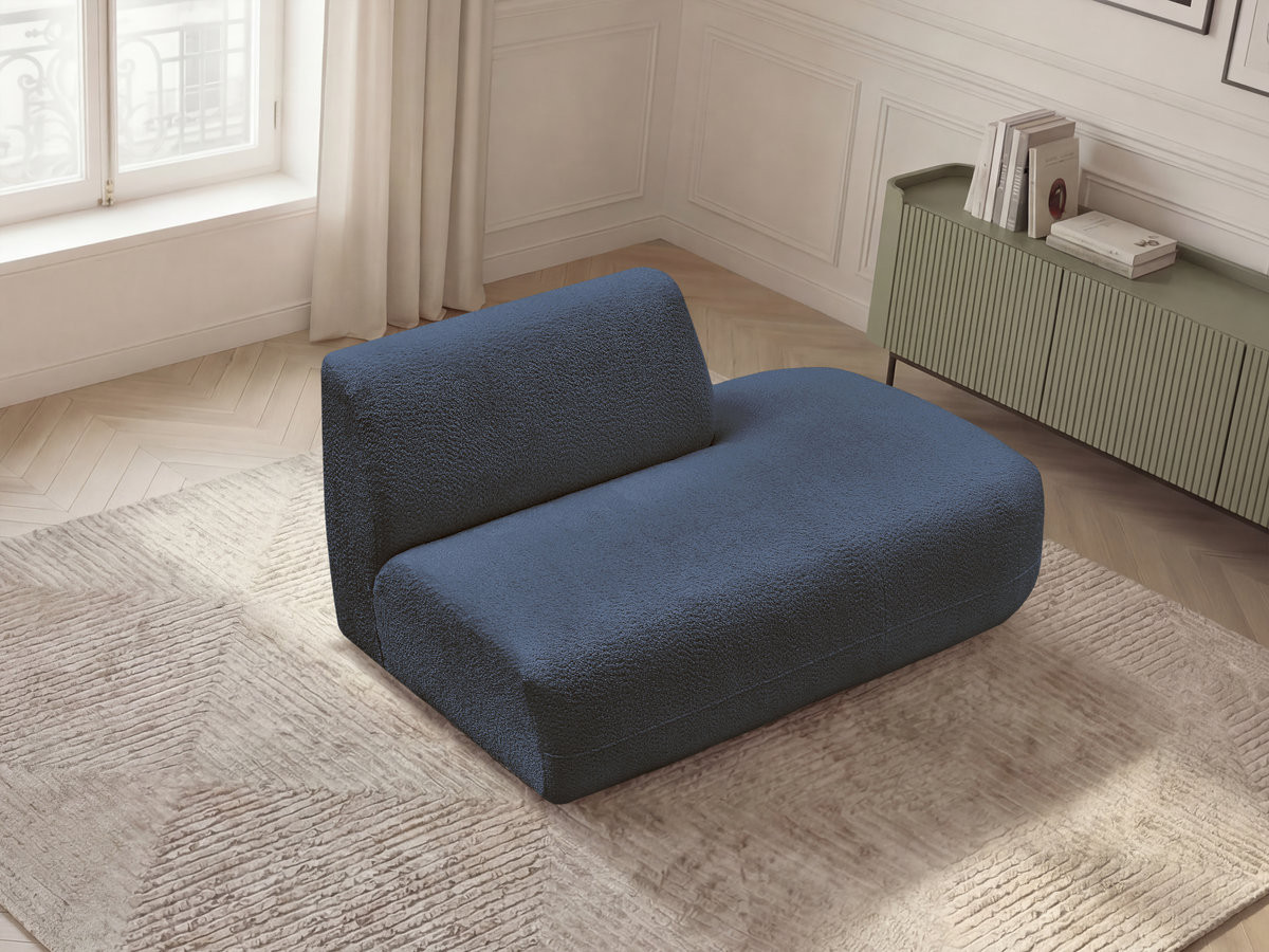 Bobochic Anda Sofamodul 2-Sitzer Chenille Dunkelblau Ecke rechts