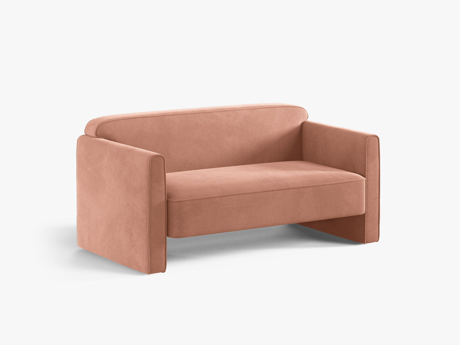Micadoni Sofa Abby 2-Sitzer Samt Salvador Rosa