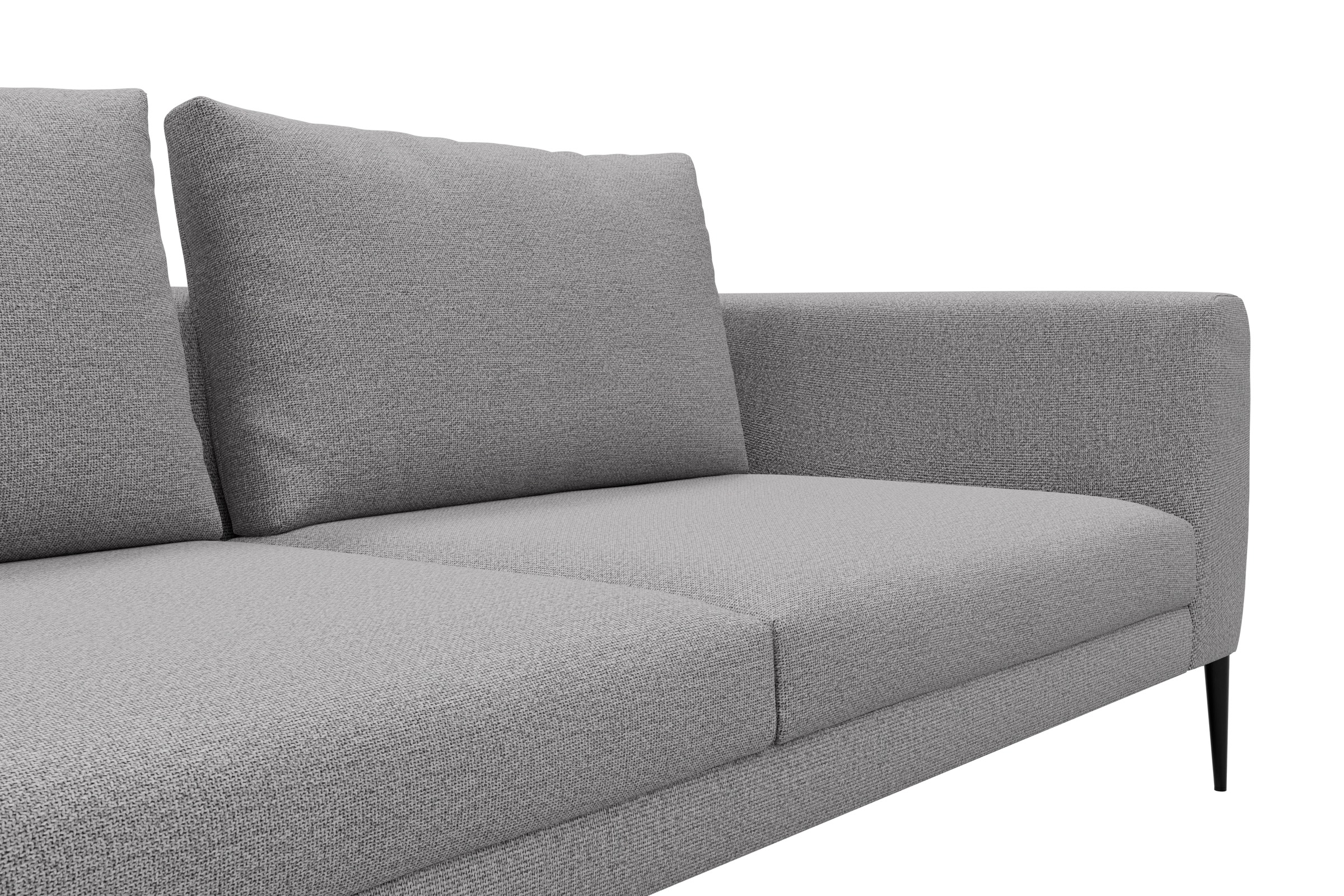 Ecksofa Paul Relax-Ecke rechts mit 3-Sitzer Sama-Grey