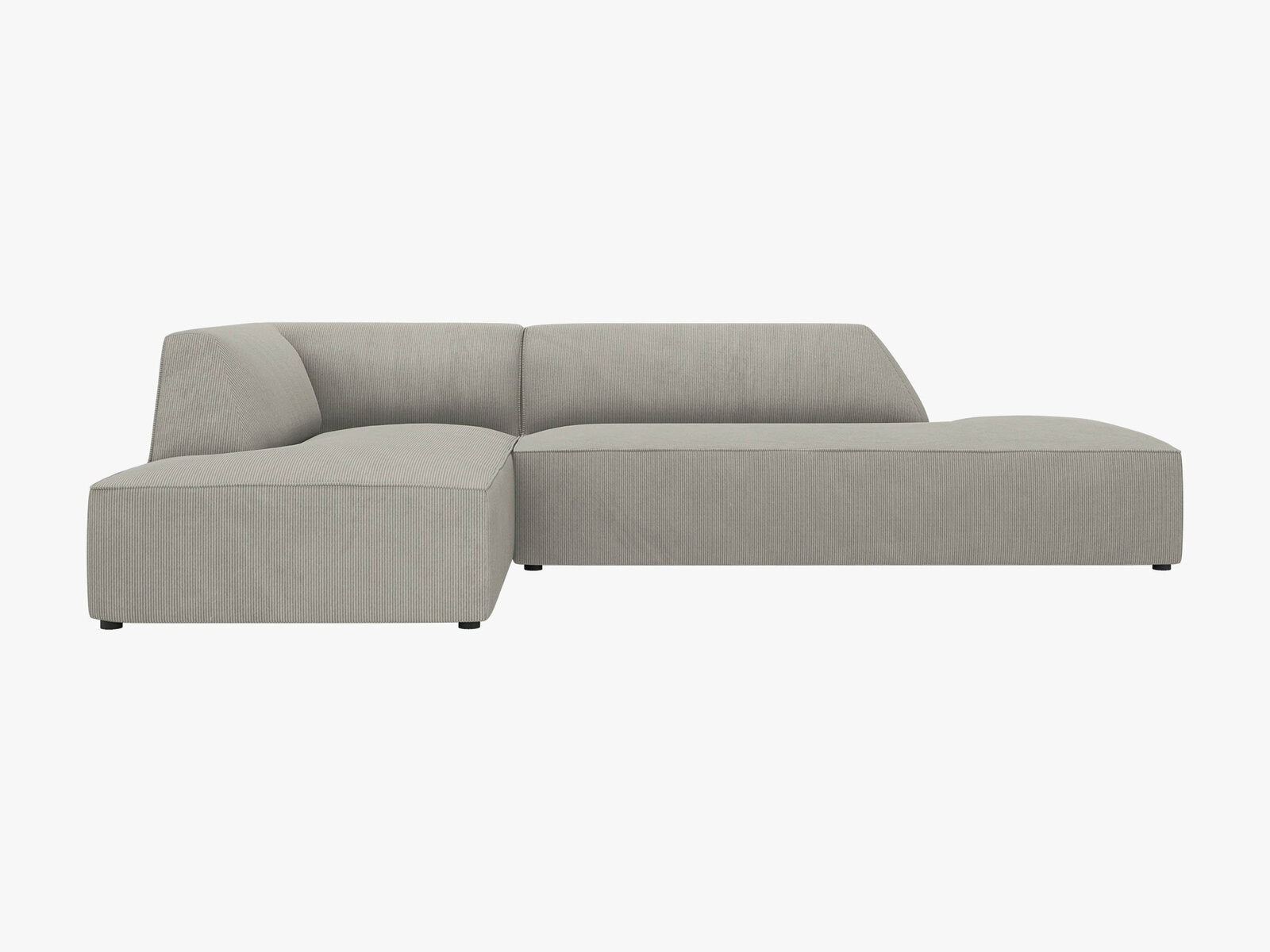 Micadoni Ecksofa Ruby 4-Sitzer Links Kord Scala Hellgrau