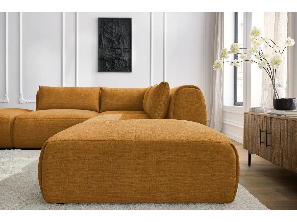 Bobochic Jeanne Ecksofa 271 × 300 cm Strukturstoff Gelb