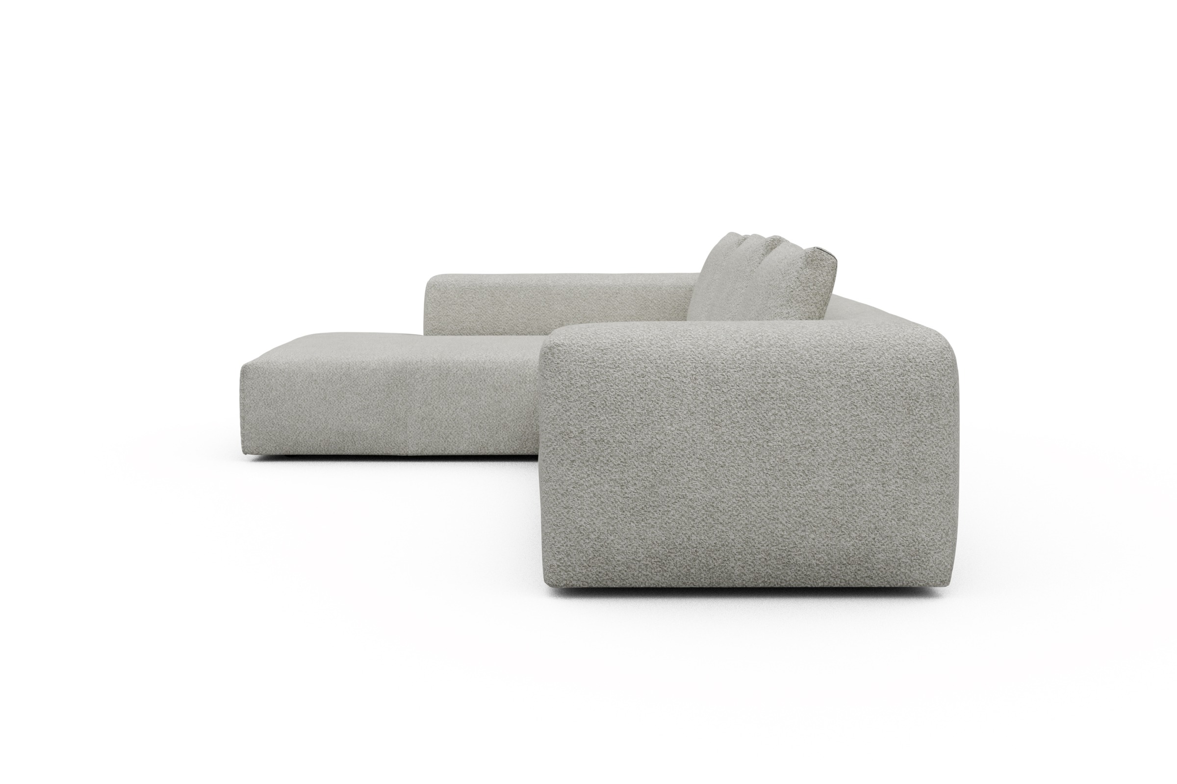 Ecksofa Fred Relax-Ecke links mit 2,5-Sitzer Vanora-Warm-Sand