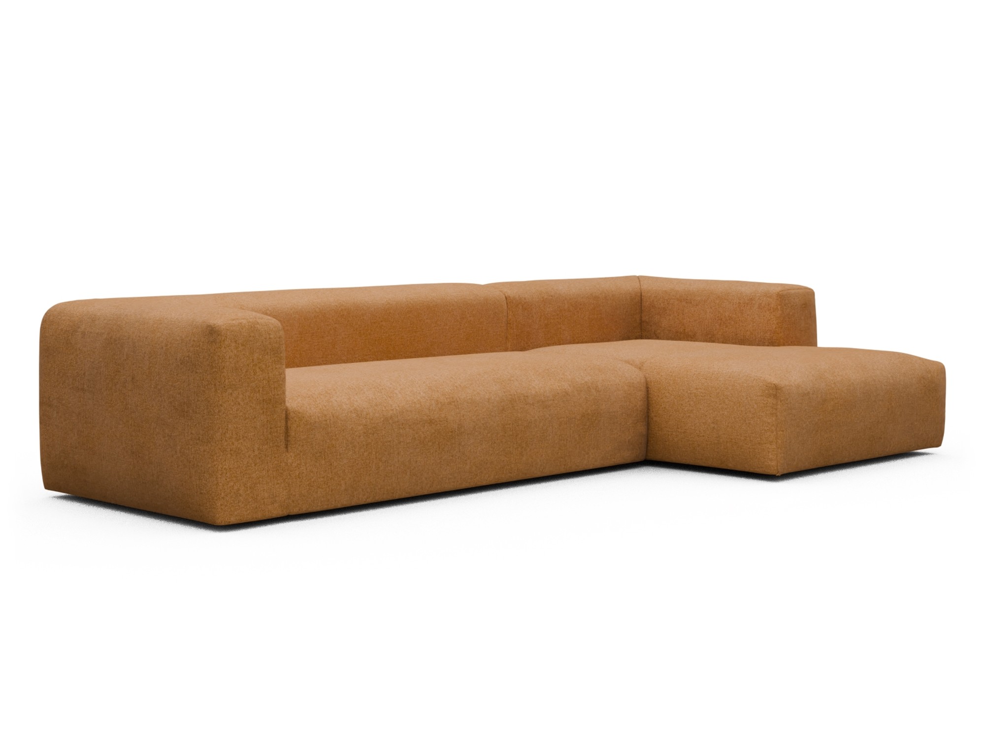Skandi Home Ecksofa Fred Chaiselongue rechts mit 2,5-Sitzer Casone-Warm-Yellow moebelfaktor