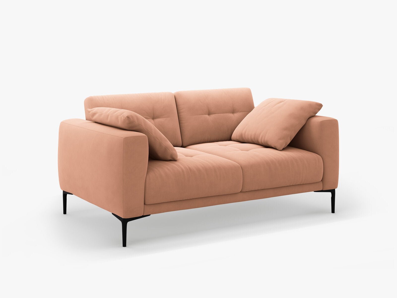 Micadoni Sofa Bemy 2-Sitzer Samt Rosa