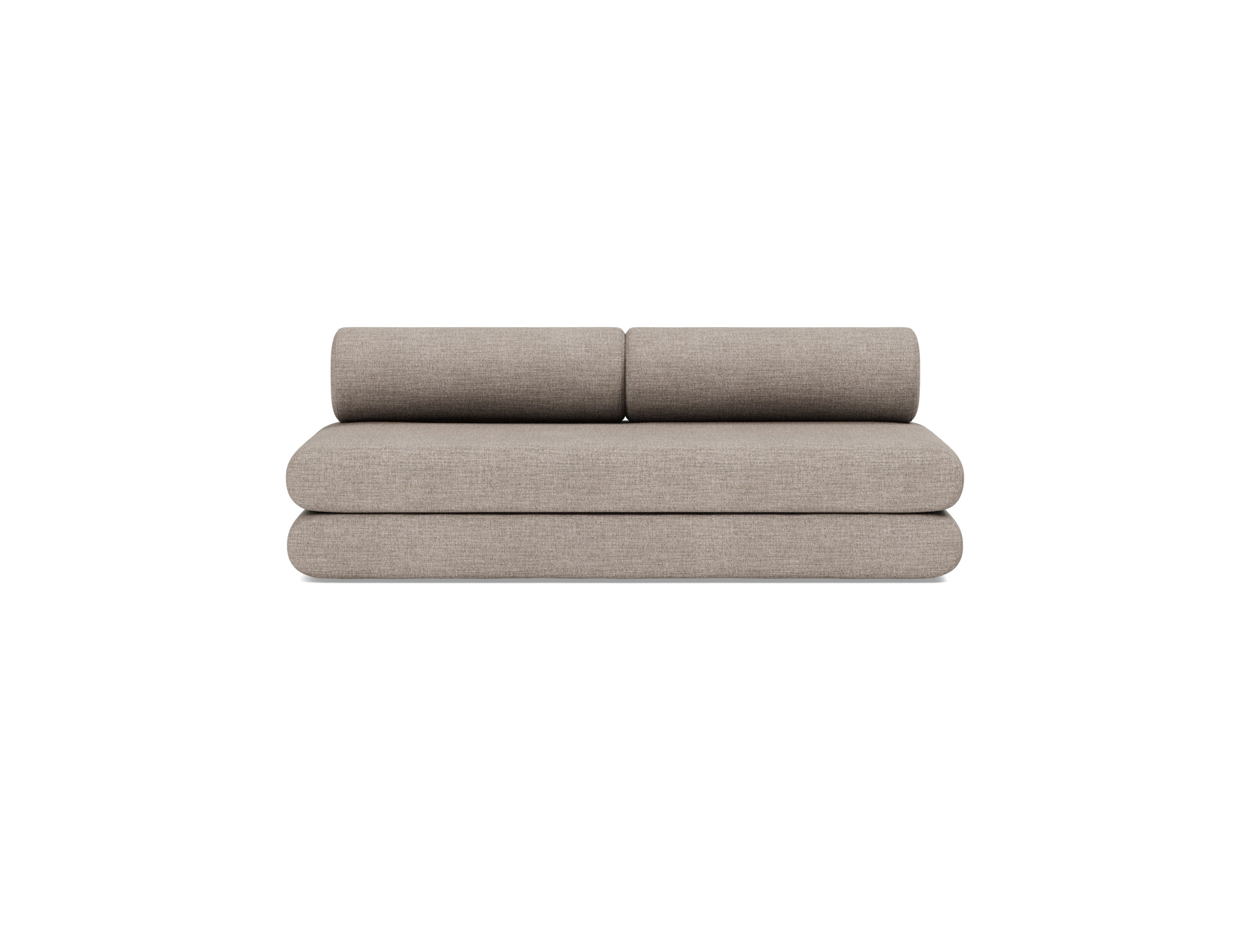 Tagesbett Circlus mit Rückenrollen Chenille Yuveno 472-Warm-Grey