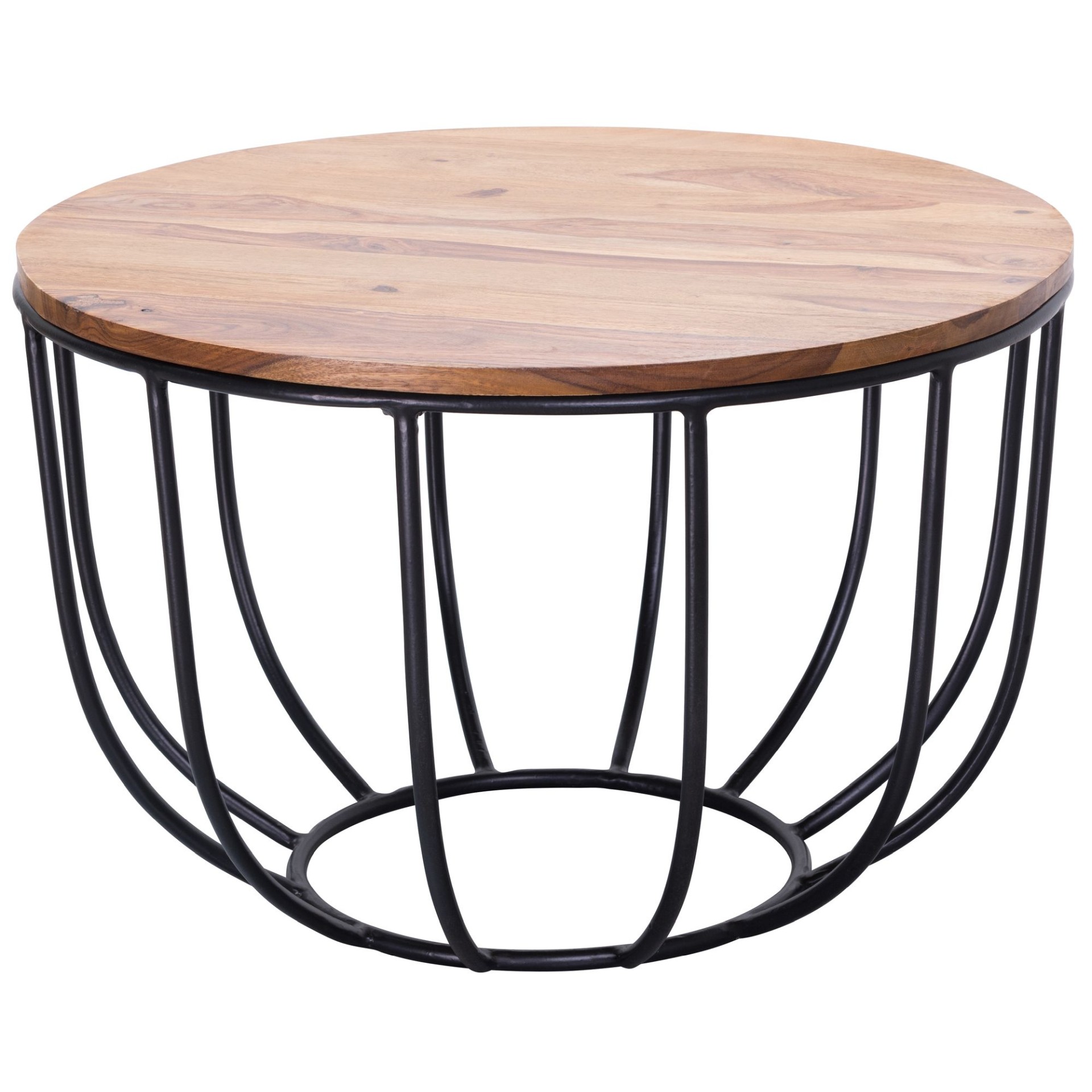 Couchtisch Gudbjerg Sheesham Massivholz Ø 60 cm