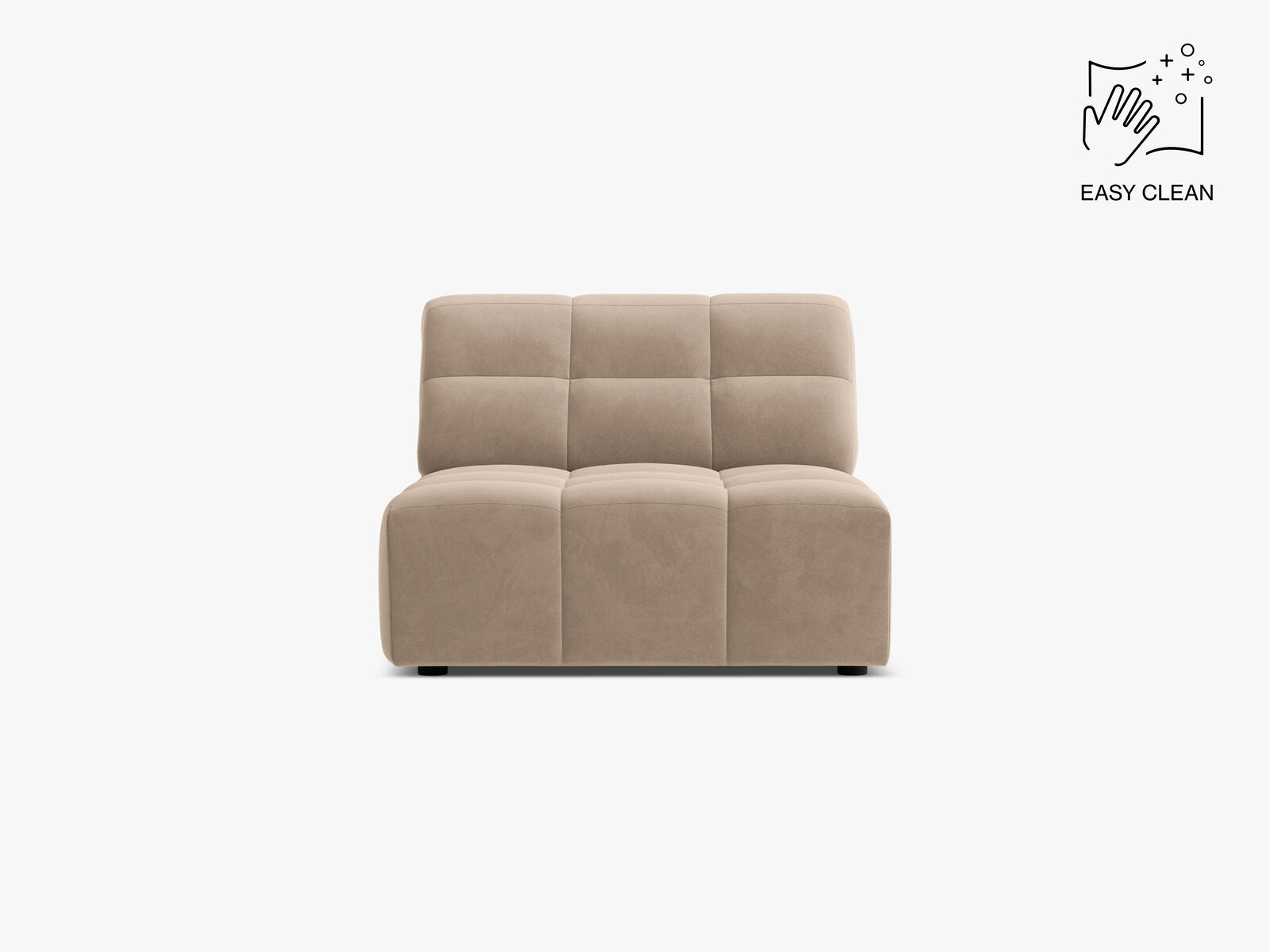 Micadoni Jennifer Sofamodul armlos Samt Venus Beige