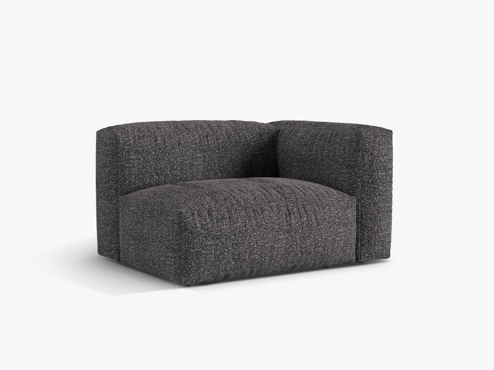 Micadoni Eckmodul Martina 1-Sitzer Rechts Boucle Monet Anthrazit