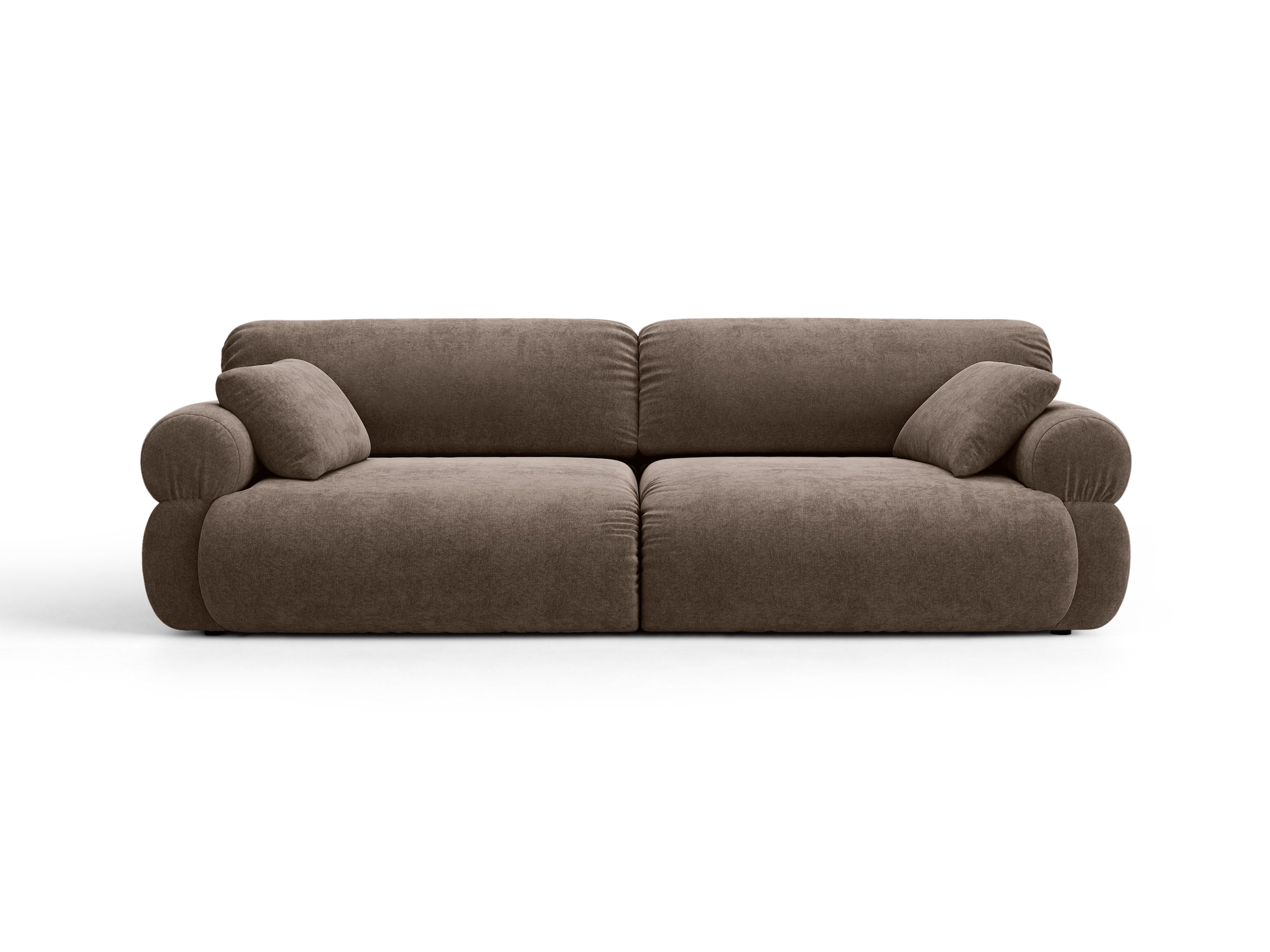 Micadoni Ophelia Sofa 4-Sitzer Strukturierter Stoff Liberty Cappuccino