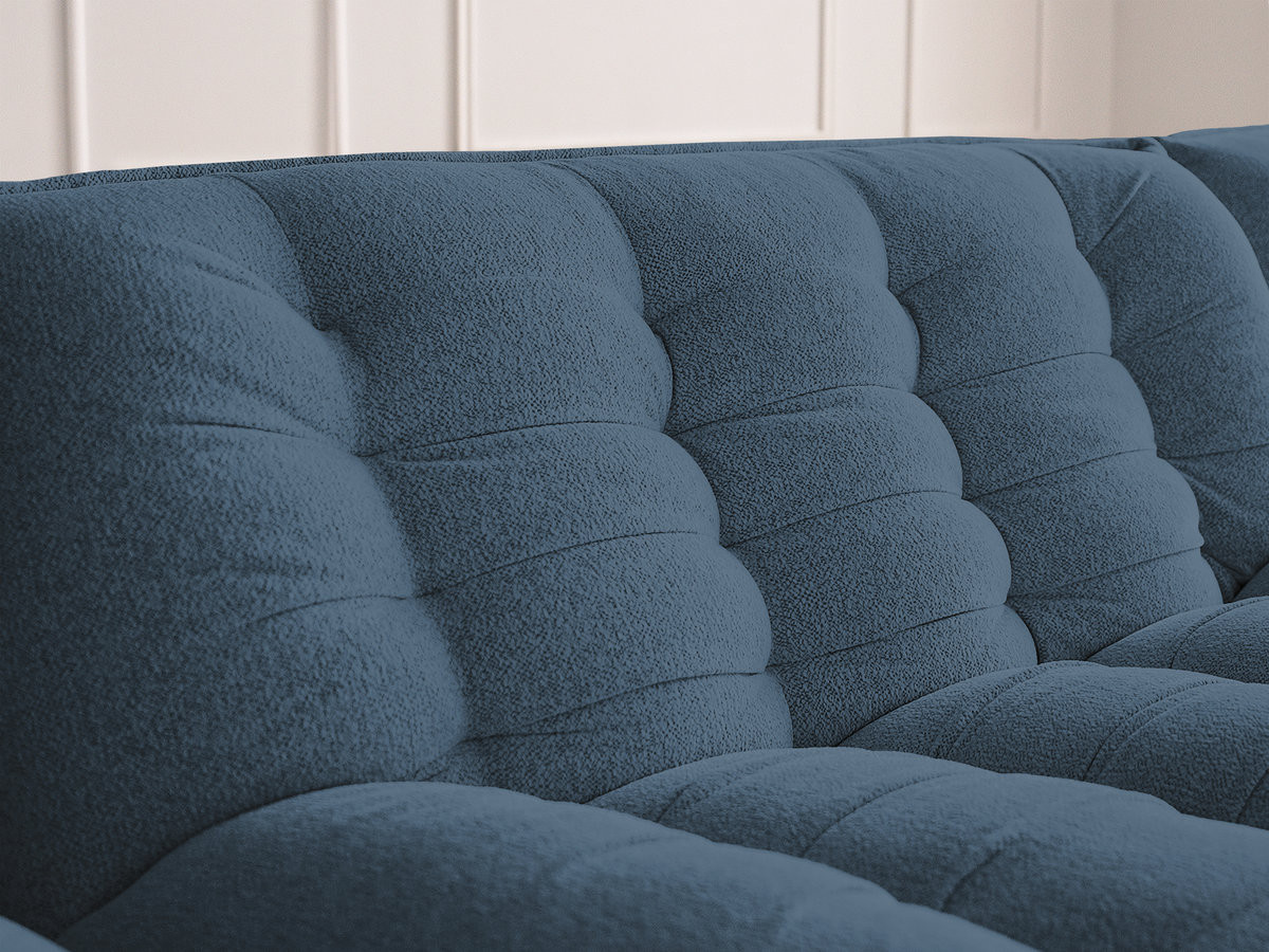 Bobochic Serena Wohnlandschaft mit Pouf Melange-Stoff Blau