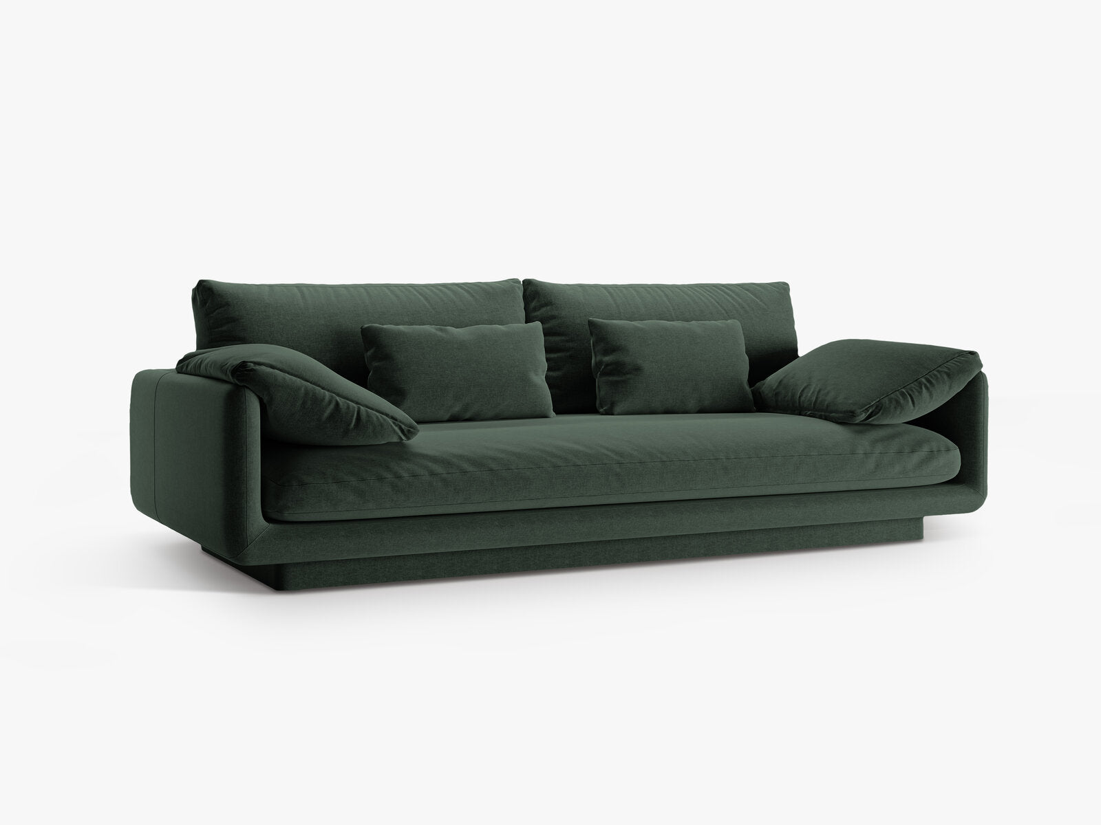 Micadoni Sofa Torino 3-Sitzer Strukturierter Stoff Moßgrün