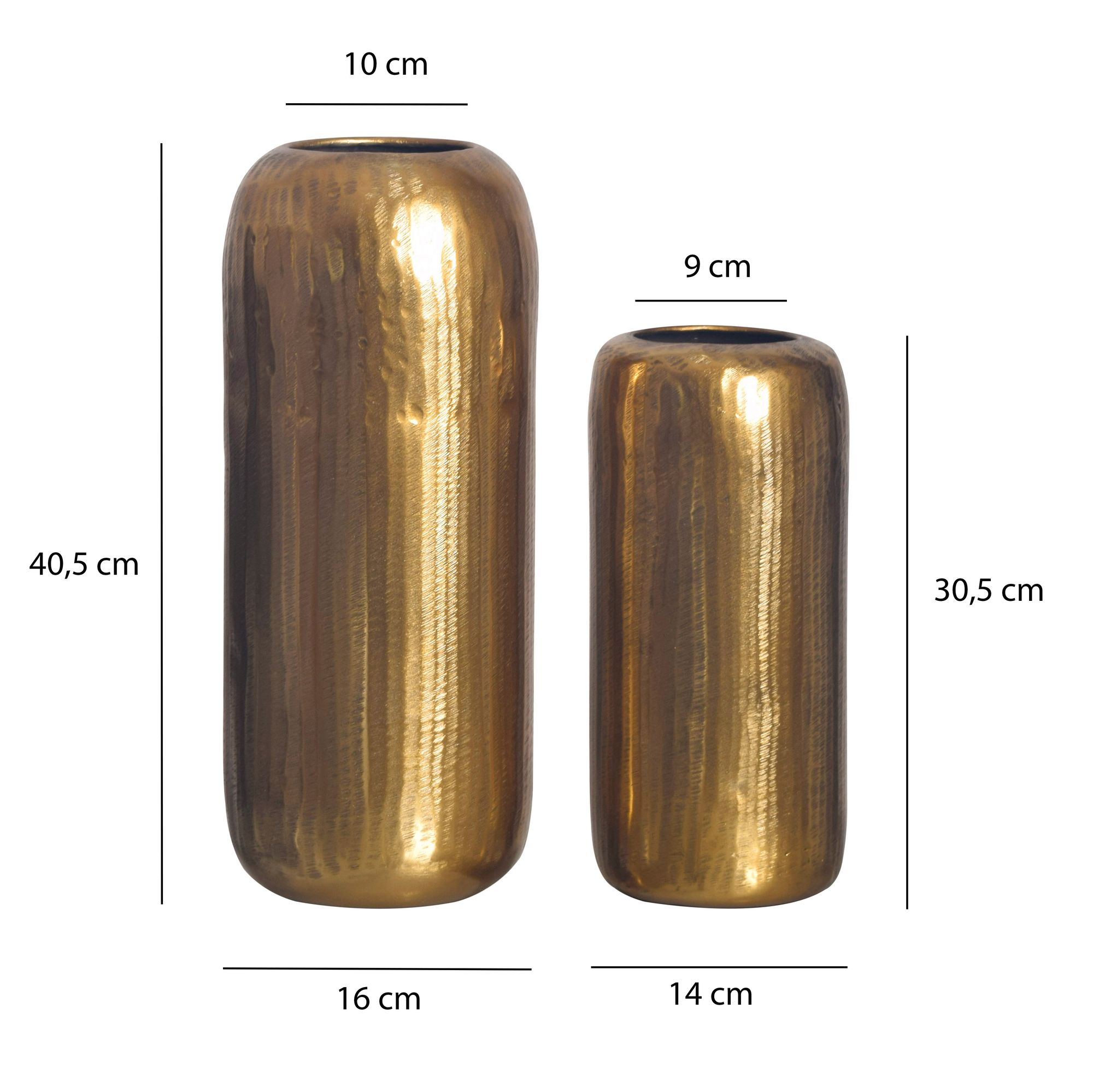 Tischvase Hovag Aluminium Gold Ø 16 cm