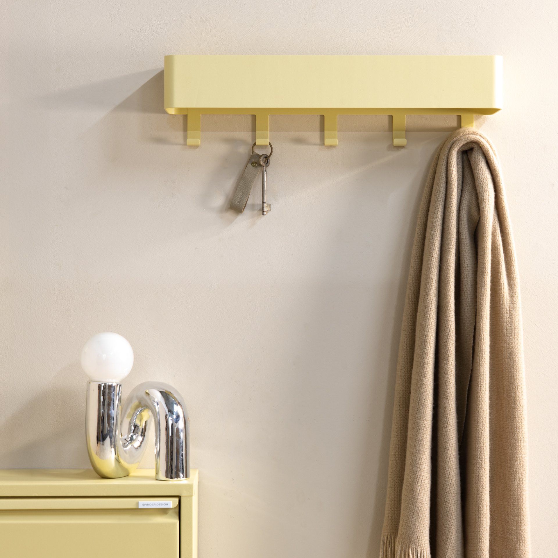 Spinder Design Wandgarderobe Dax Play 5 Butter Yellow