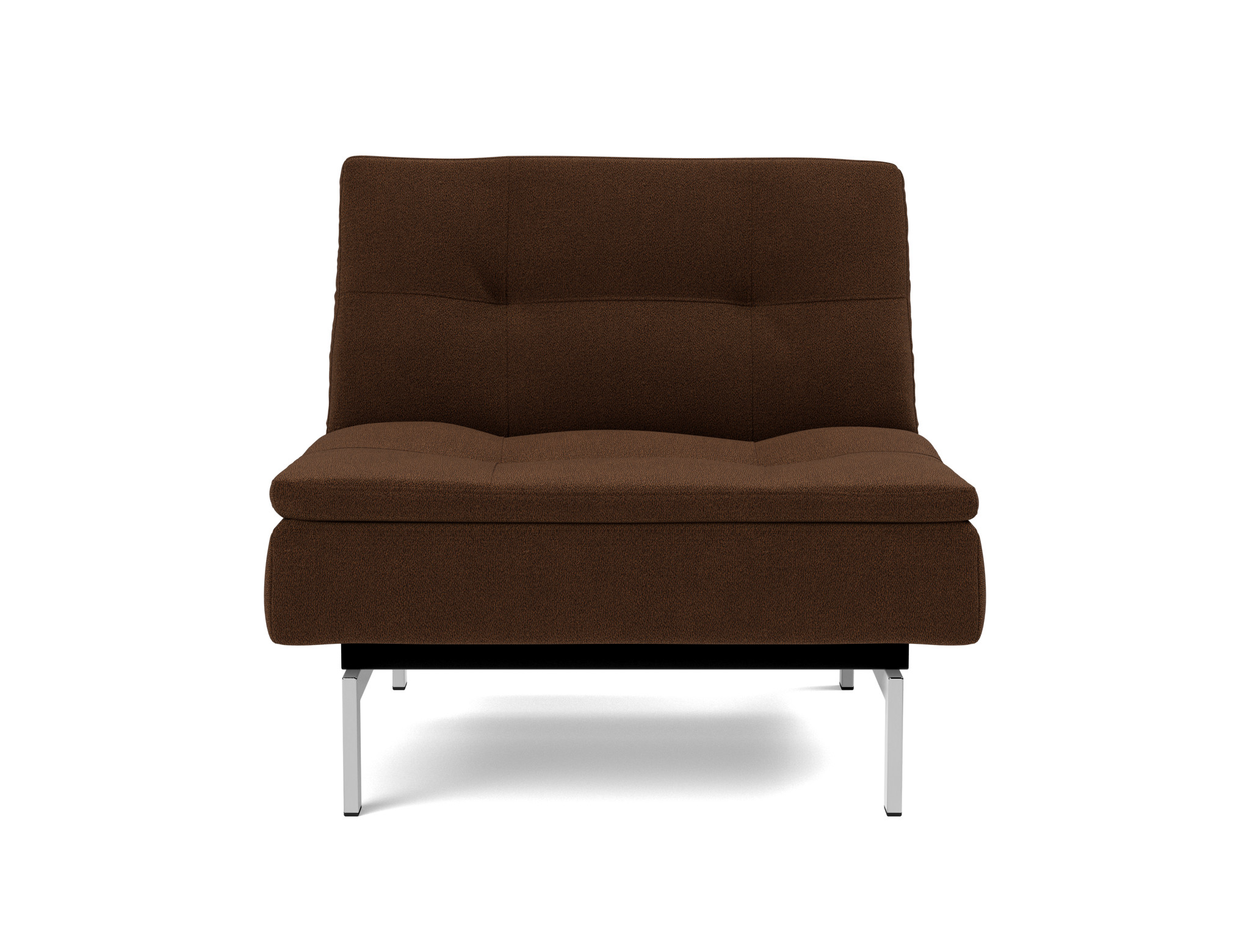 Sessel Dublexo Strukturierter Stoff Taura 359-Cappuccino Beine Chrom