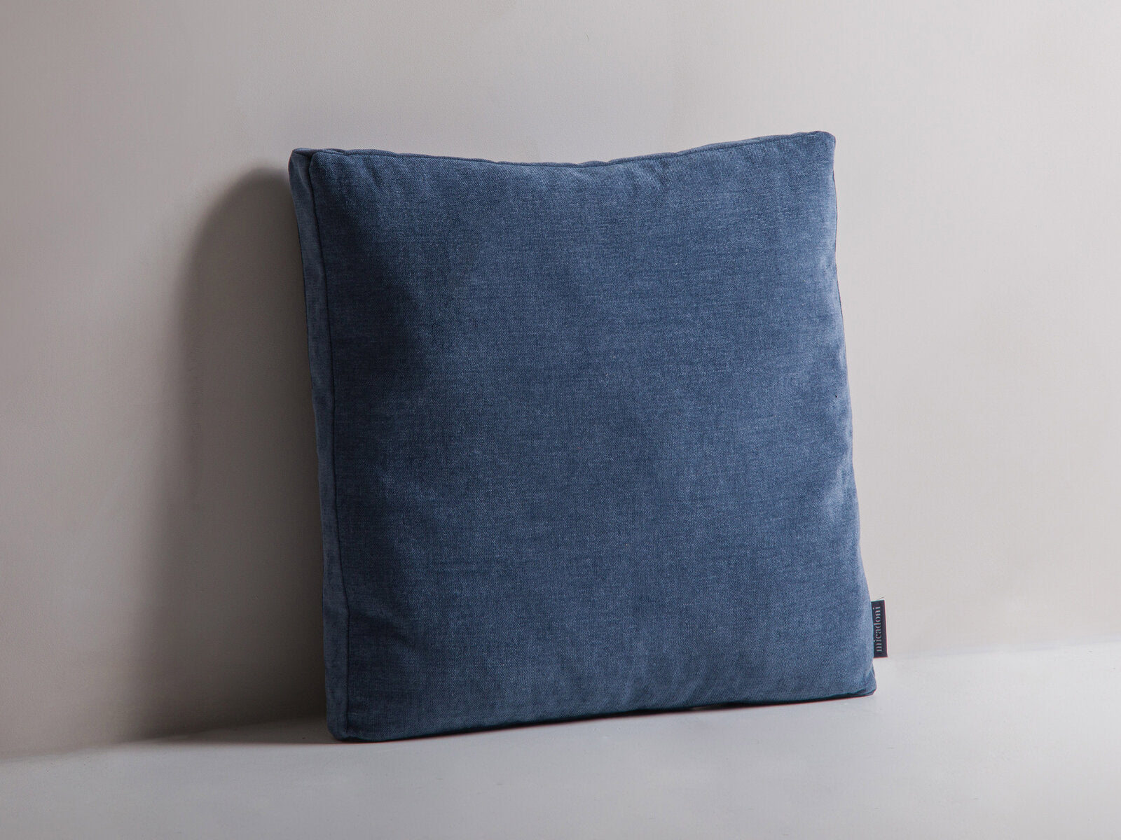 Micadoni Kissen Mono Strukturierter Stoff Jeansblau