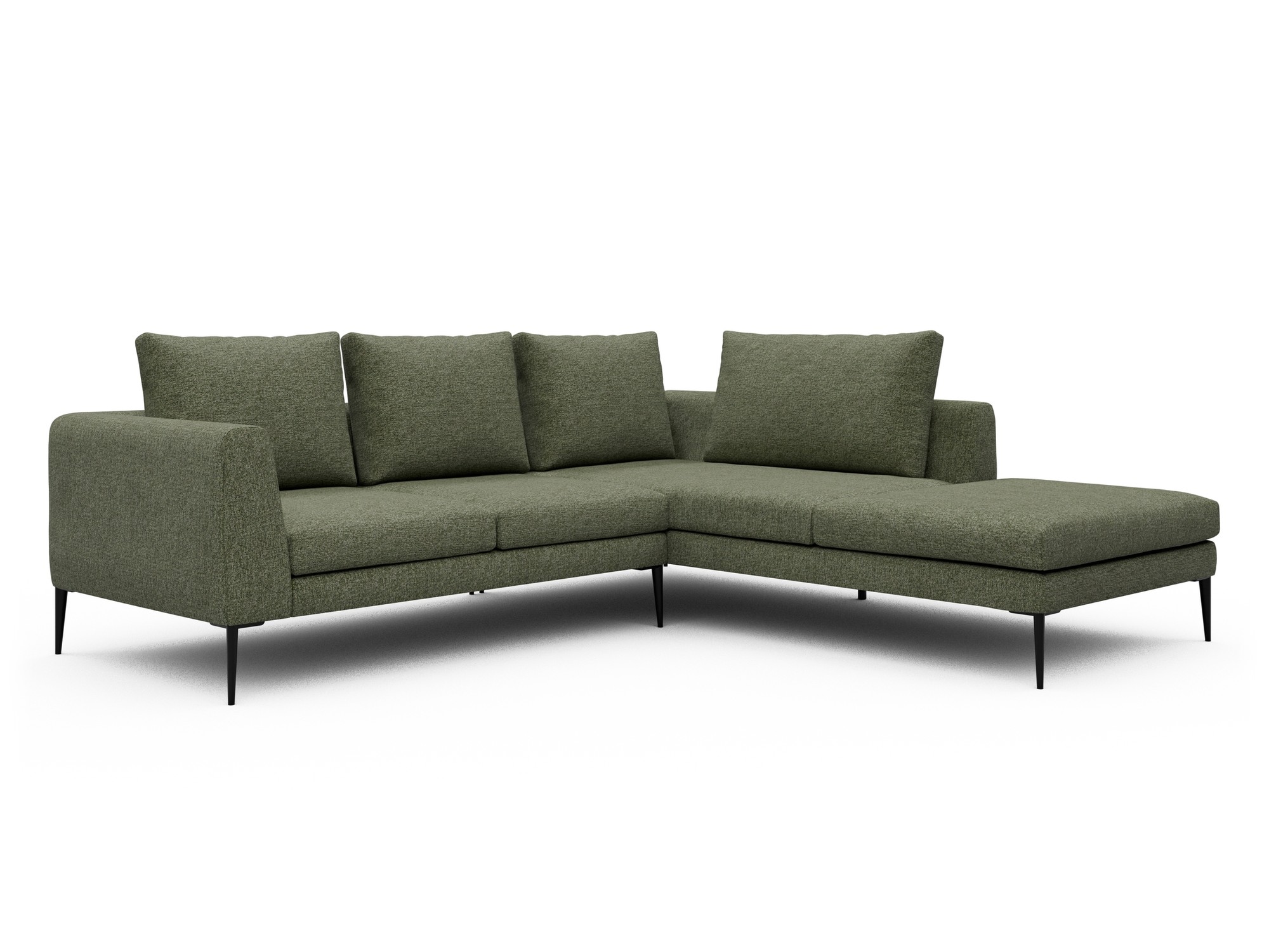 Skandi Home Ecksofa Paul Relax-Ecke rechts mit 2-Sitzer Carreno-Vivid-Green moebelfaktor