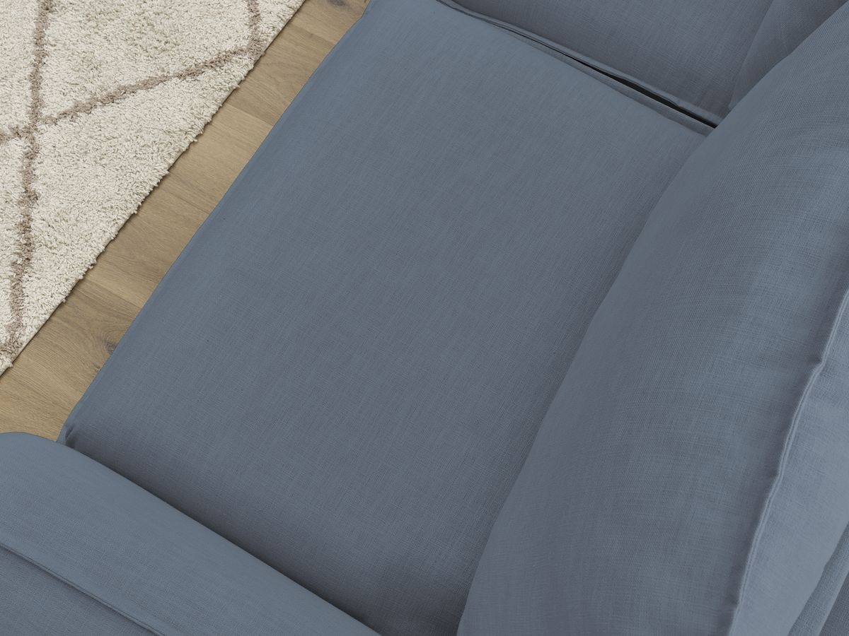 Bobochic Archimede Schlafsofa 3-Sitzer Stoff Dunkelblau, Liegefläche 160 × 194 cm