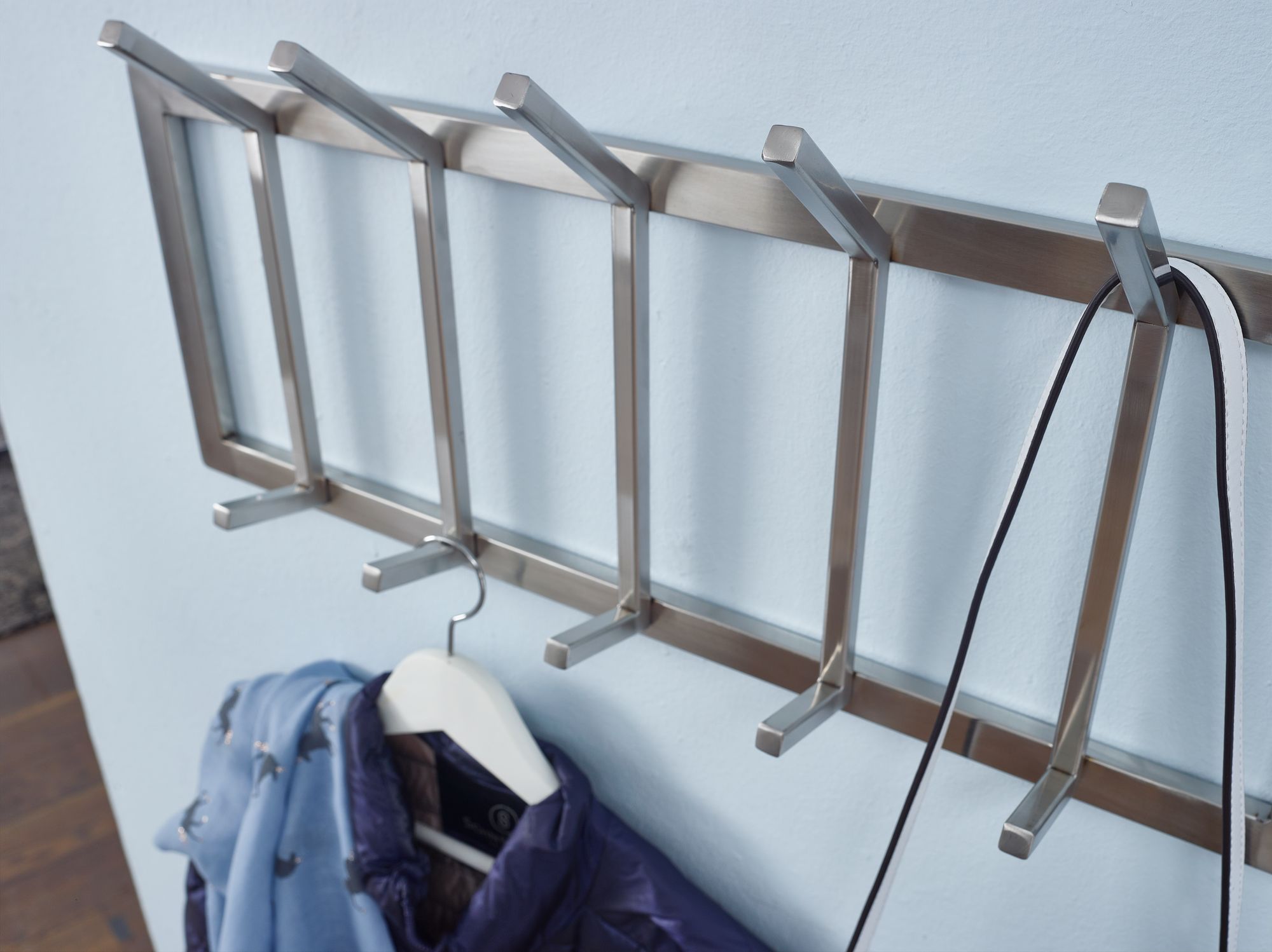 Wandgarderobe Fellabaer Metall Silber 65 × 10 × 30 cm