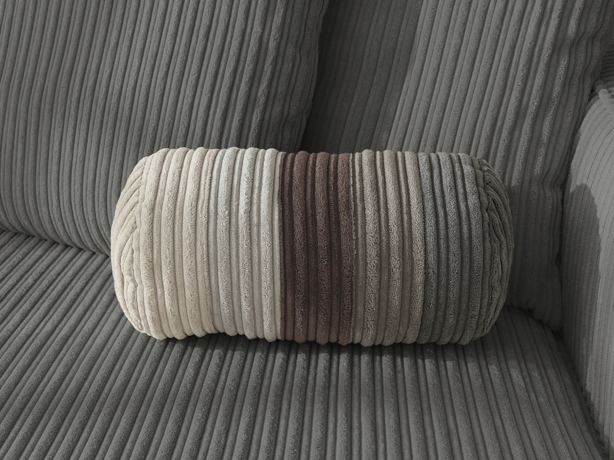 Bobochic Nina Ecksofa Cordsamt Dunkelgrau Ecke links