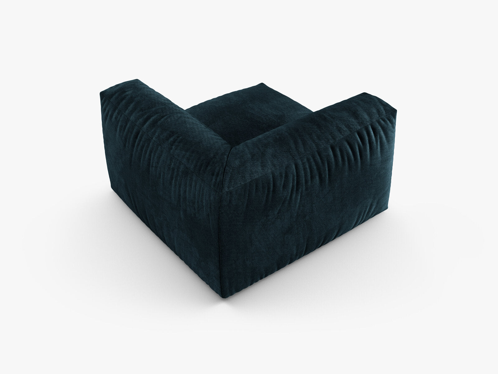 Micadoni symmetrisches Eckmodul Martina 1-Sitzer 90cm Sitztiefe Samt Vogue Dunkel Petrol