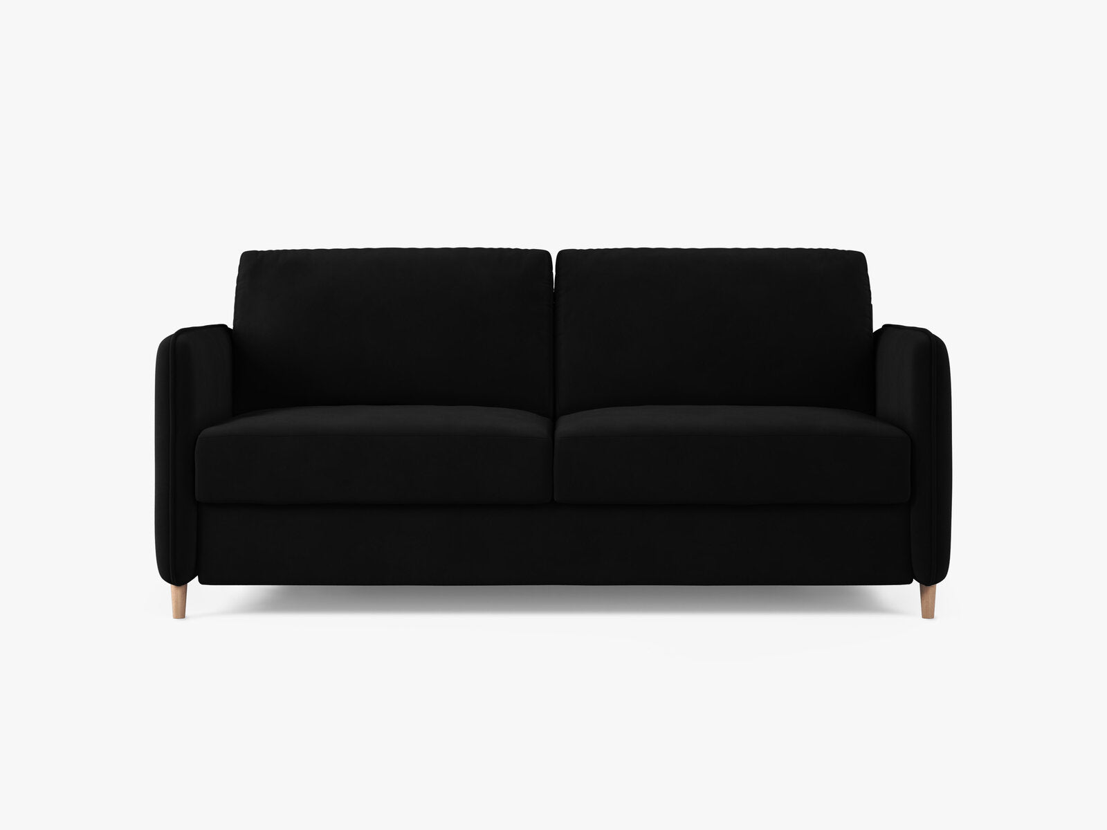 Micadoni Sofa mit Schlaffunktion Simo 3-Sitzer Samt Salvador Schwarz