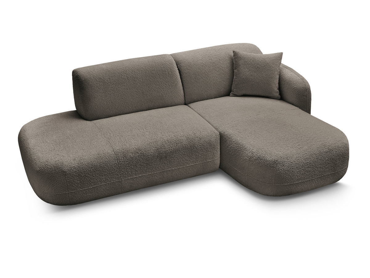 Bobochic Anda Ecksofa 241 × 163 cm Chenille Taupe Ecke rechts